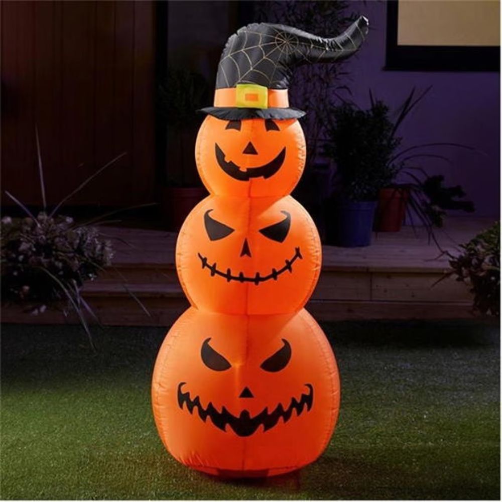 4ft Light-Up Inflatable Halloween Pumpkin Stack