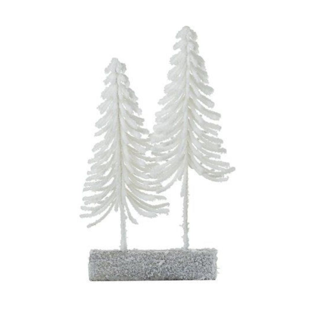 Snowy Nordic Glitter Fir Trees Ornament