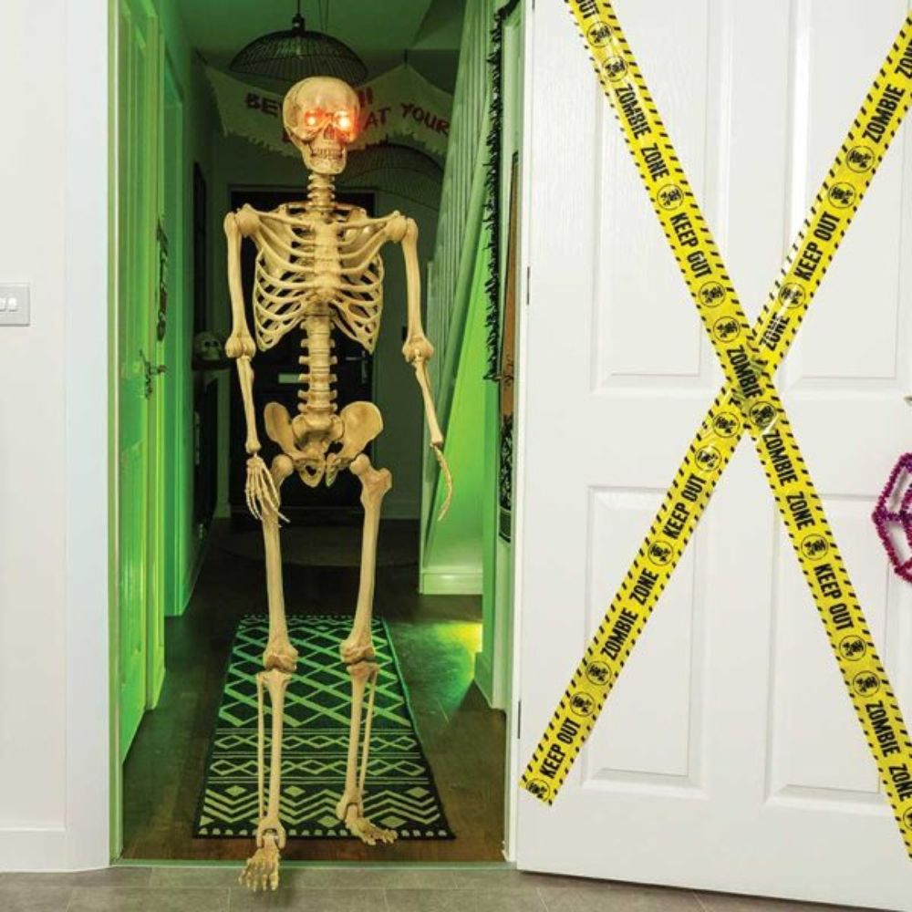 5ft Haunted LED Skeleton with Glowing Red Eyes