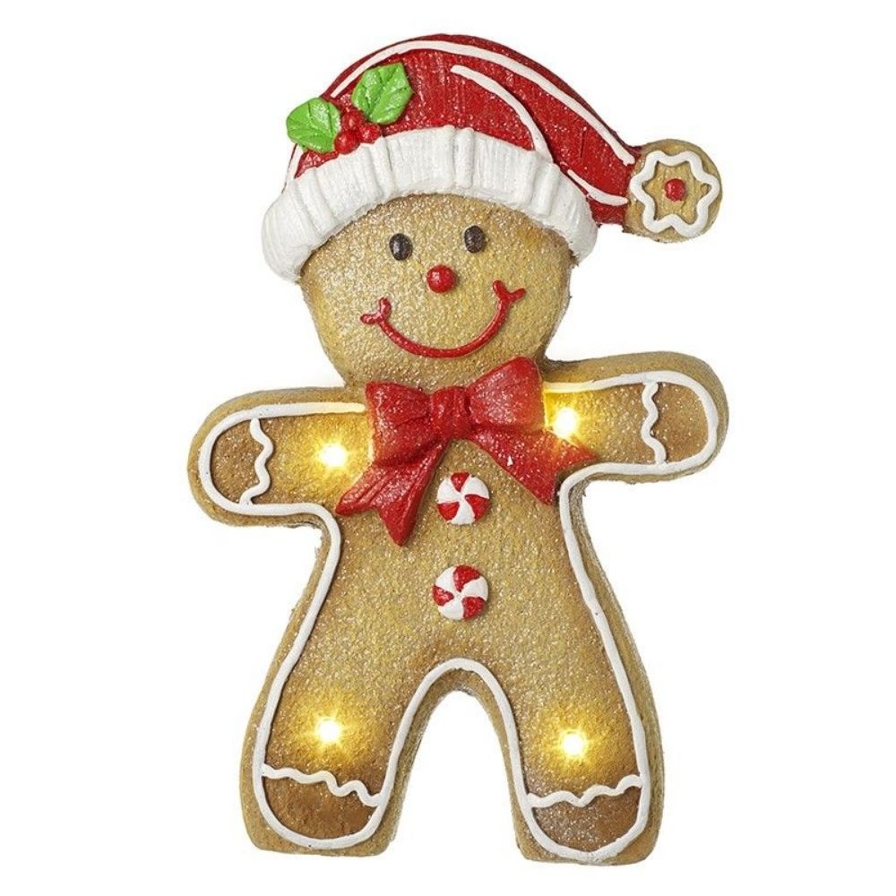 Light Up Gingerbread Boy Christmas Decoration