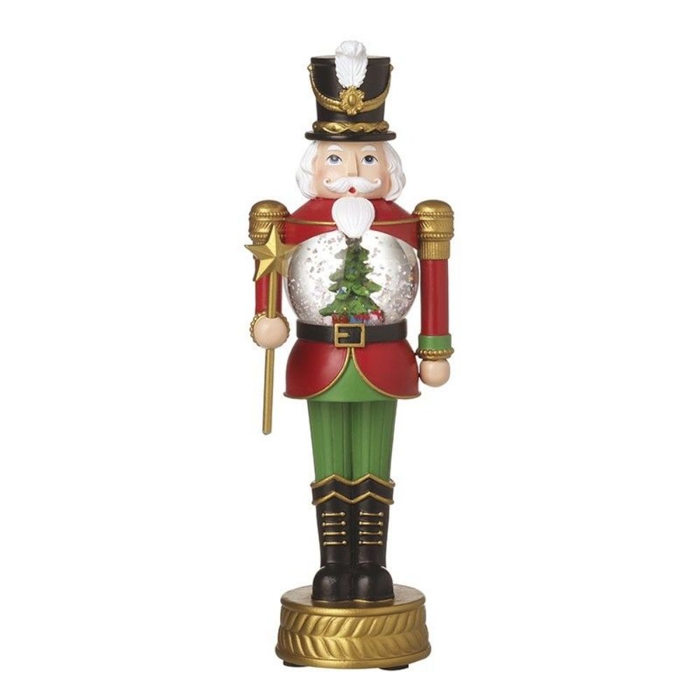 Light Up Nutcracker Snowglobe Ornament