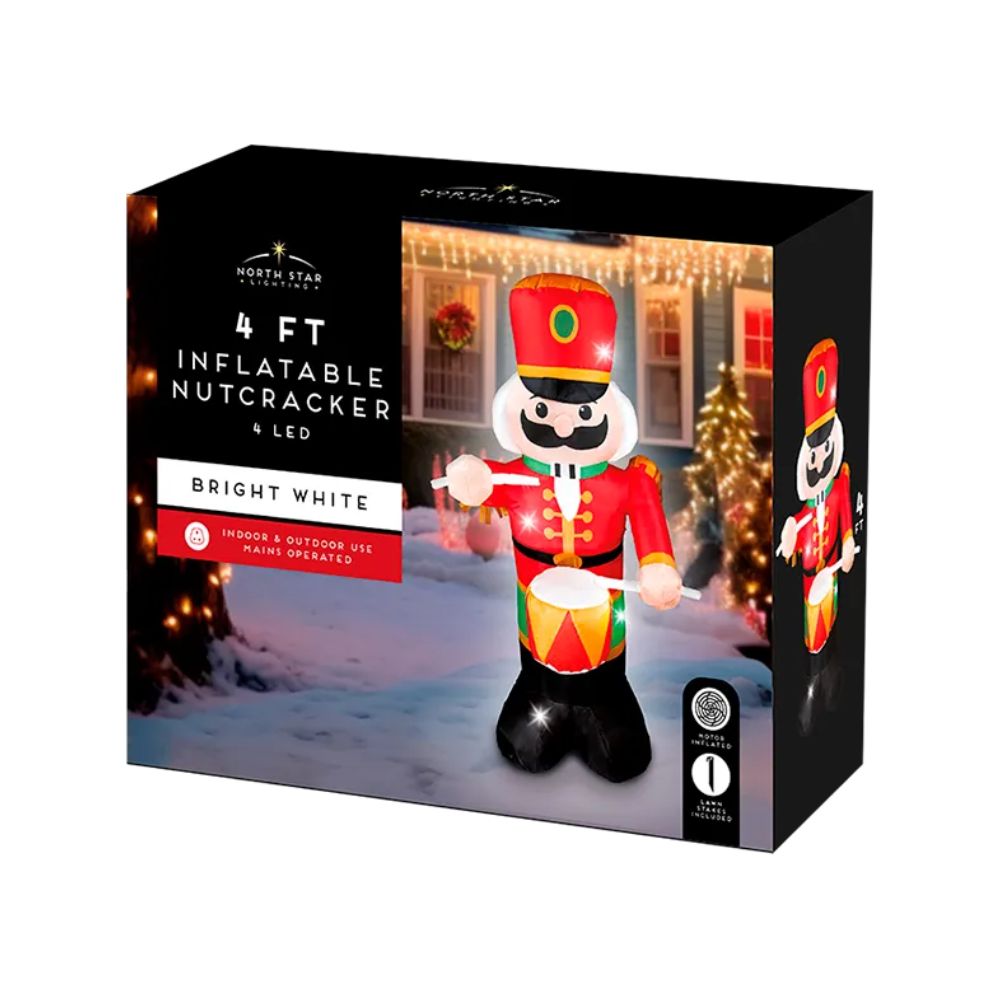 Tall Inflatable LED Nutcracker Christmas