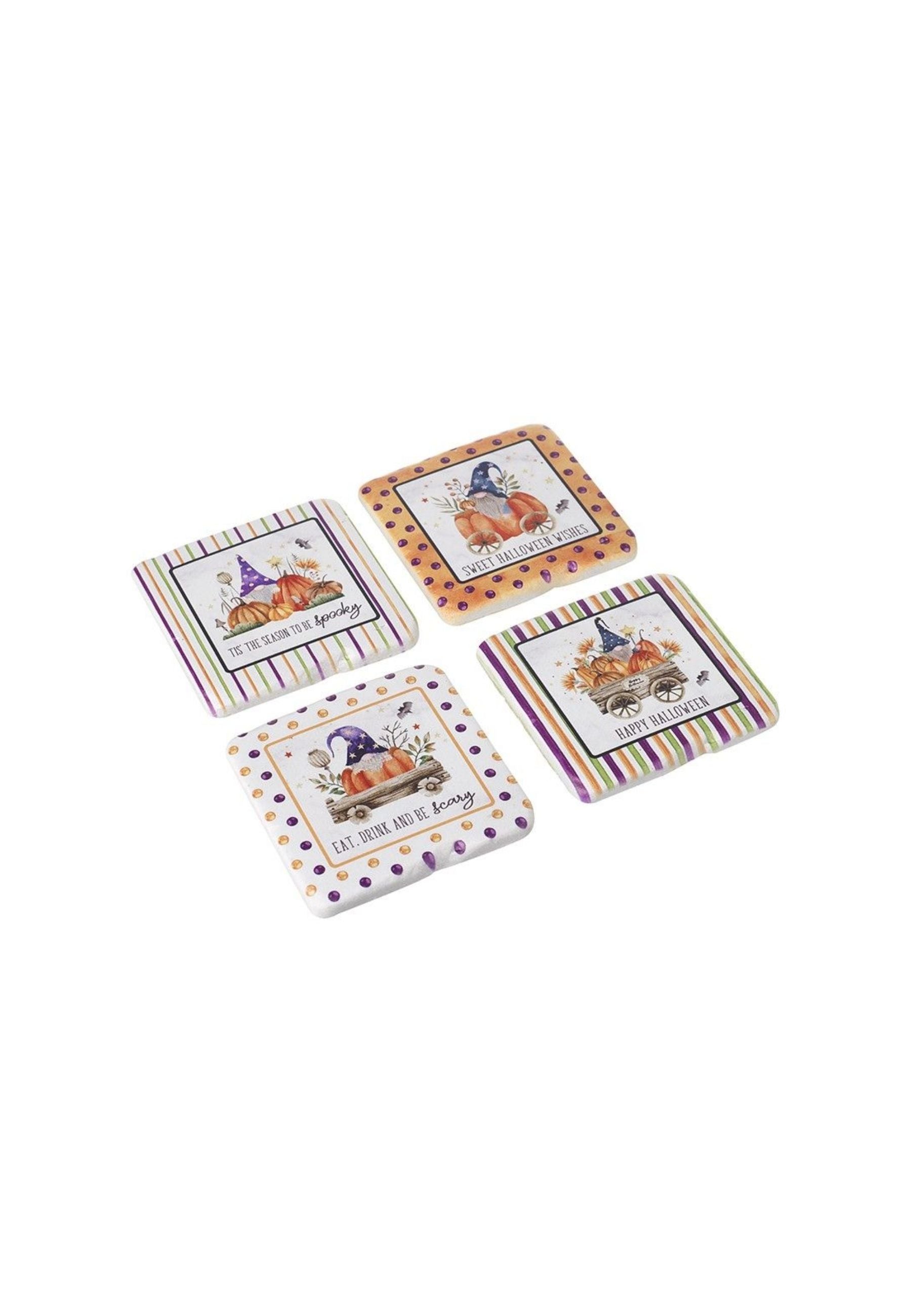 Set Of 4 Halloween Gonks Coasters