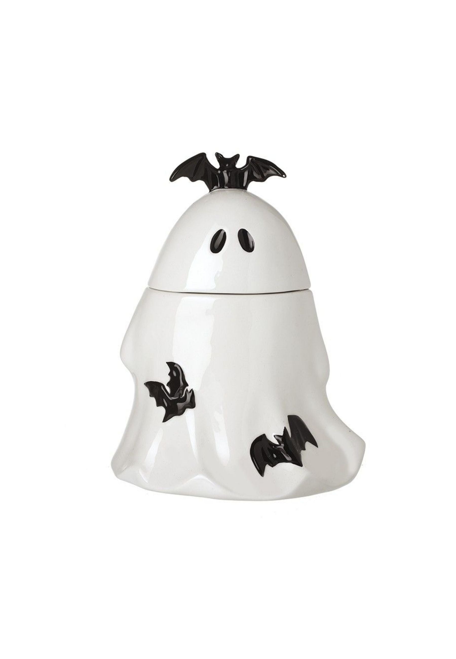 Halloween Ghost Jar With Flying Bats