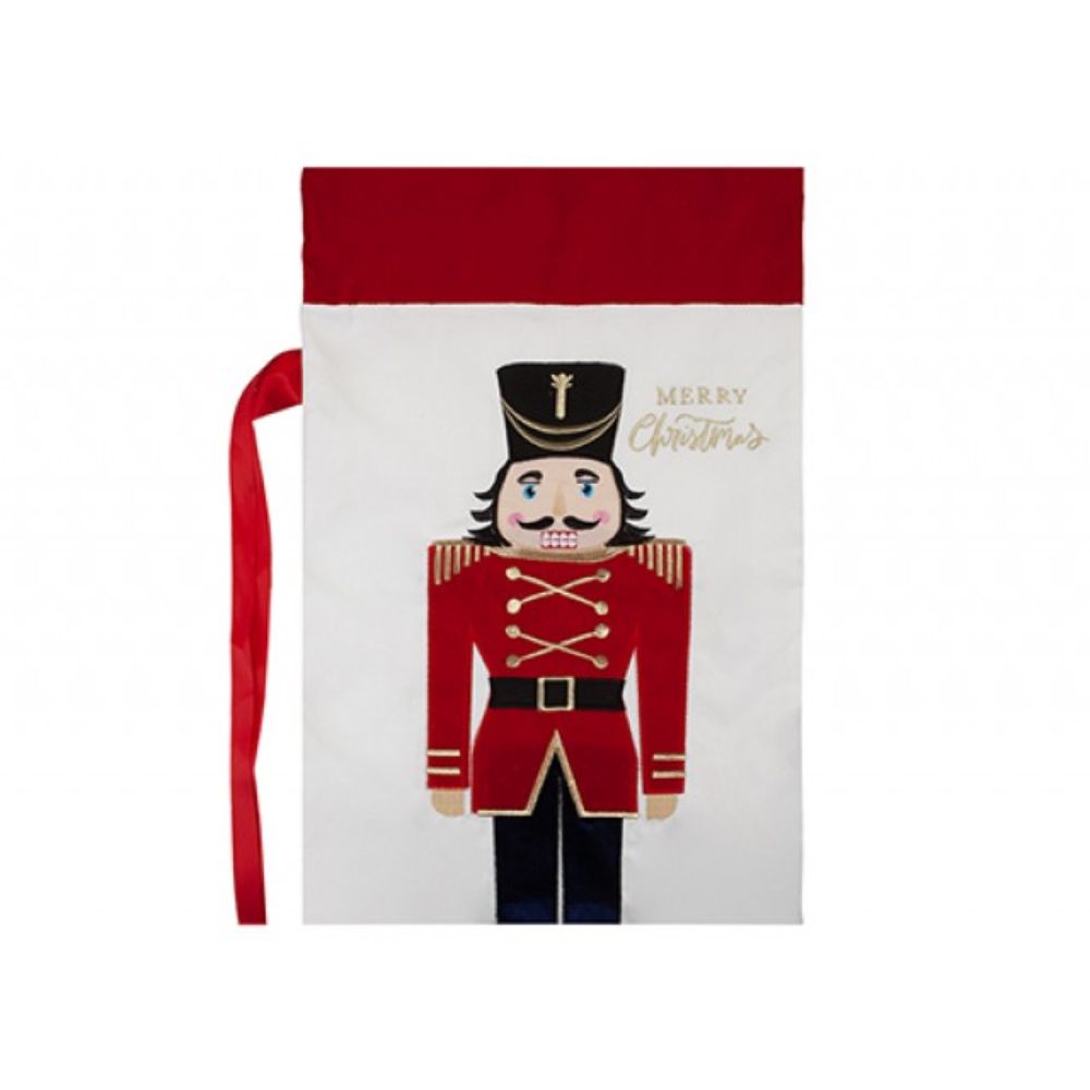 Luxury Merry Christmas Nutcracker Gift Sack