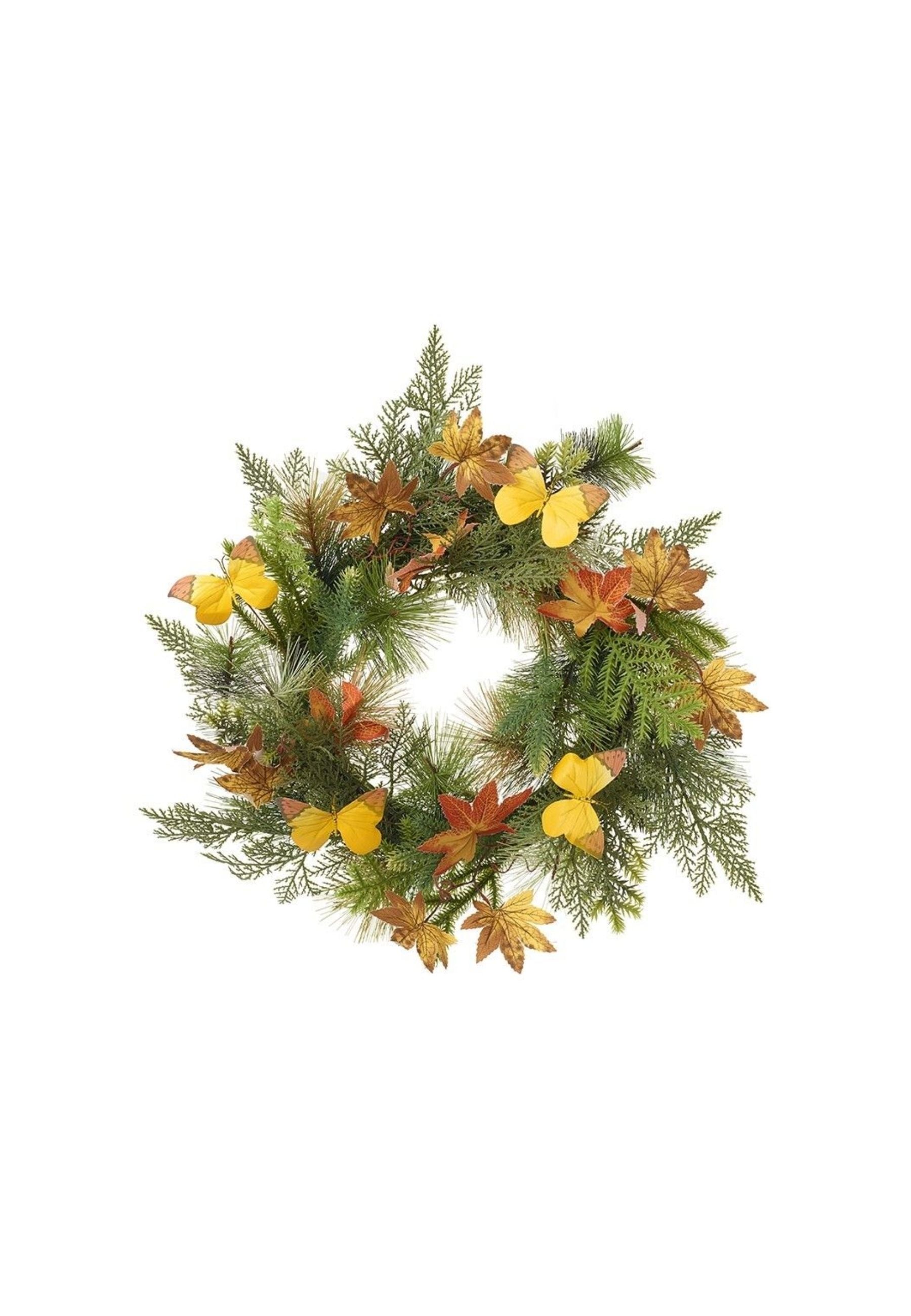 Large Autumnal Butterfly Door Wreath