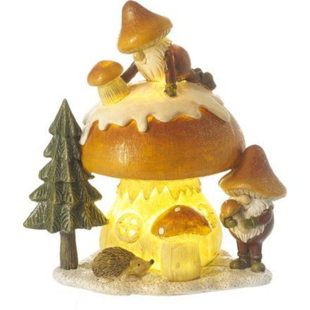 Autumn Gonk Mushroom House LED Scene Decor