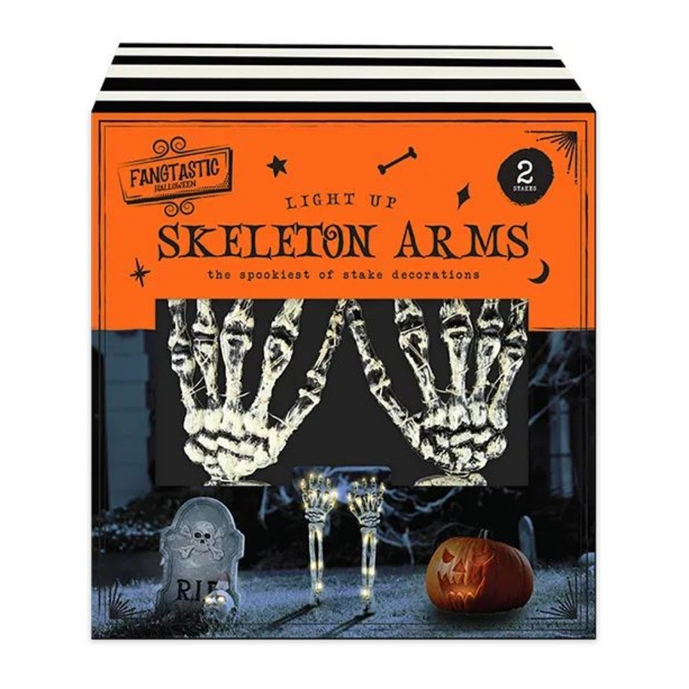 Light Up Skeleton Arm Stake Halloween Ground Decor