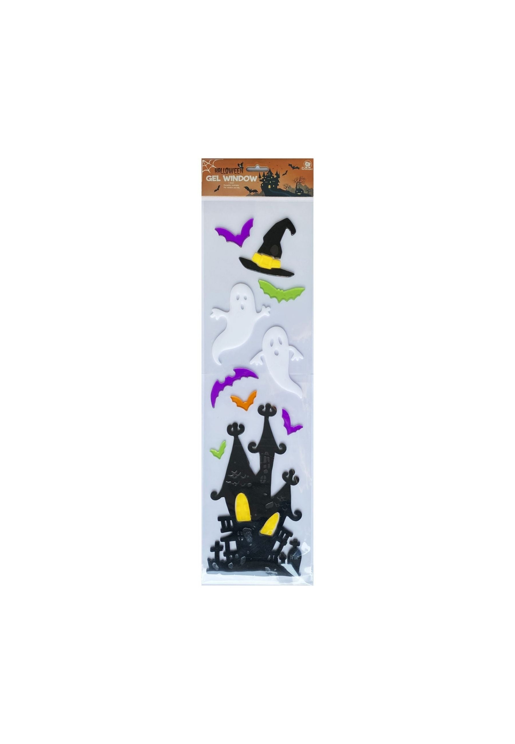 Haunted Spooky House Gel Window Stickers