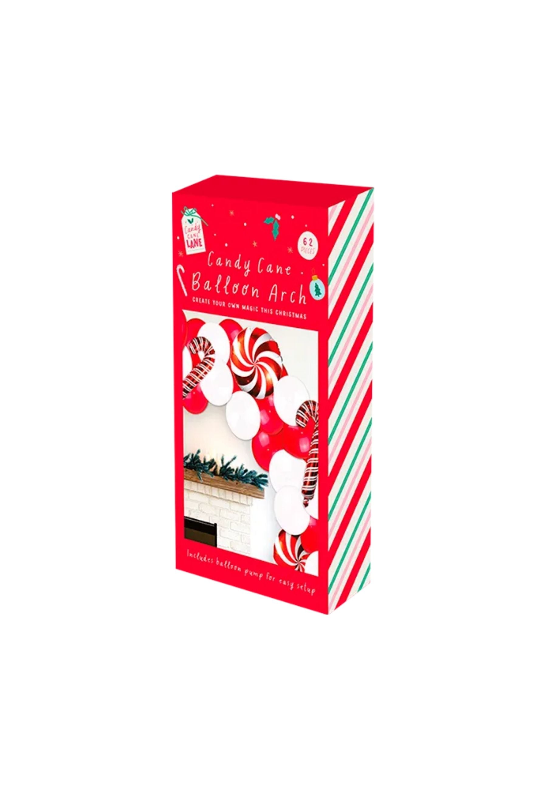 62pcs Christmas Candy Cane Balloon Arch