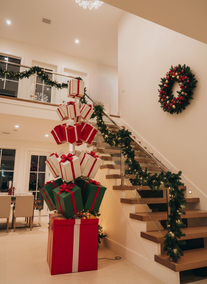 6ft Metal Christmas Present Tree Display