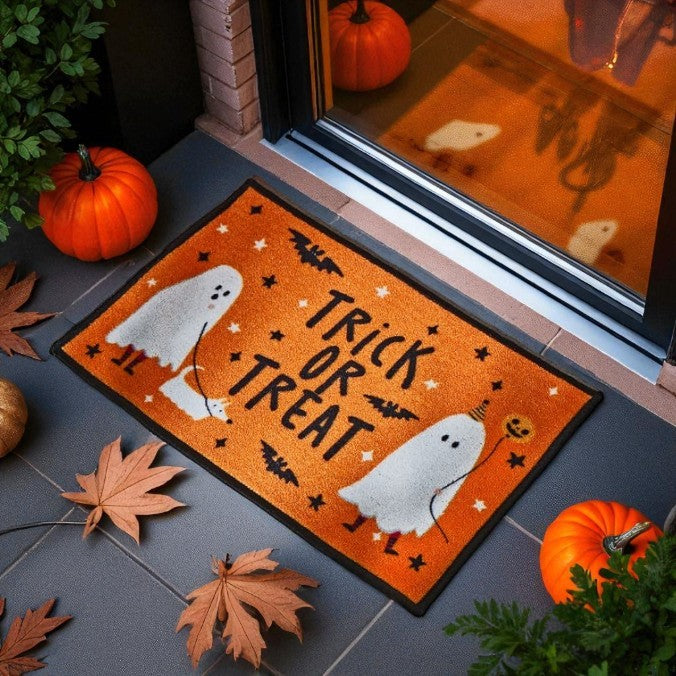 Trick Or Treat Ghost Halloween Doormat