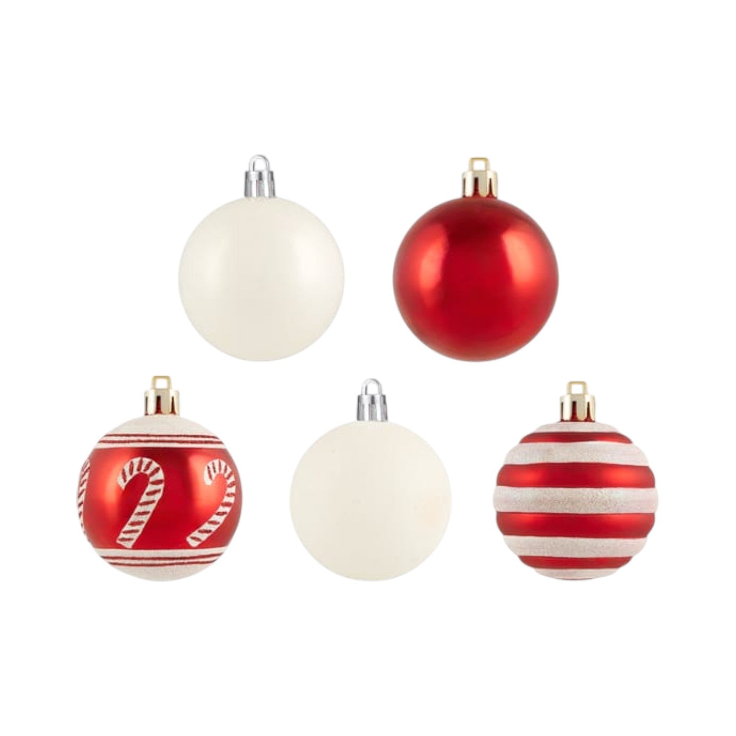 35 Pack Candy Cane Christmas Baubles
