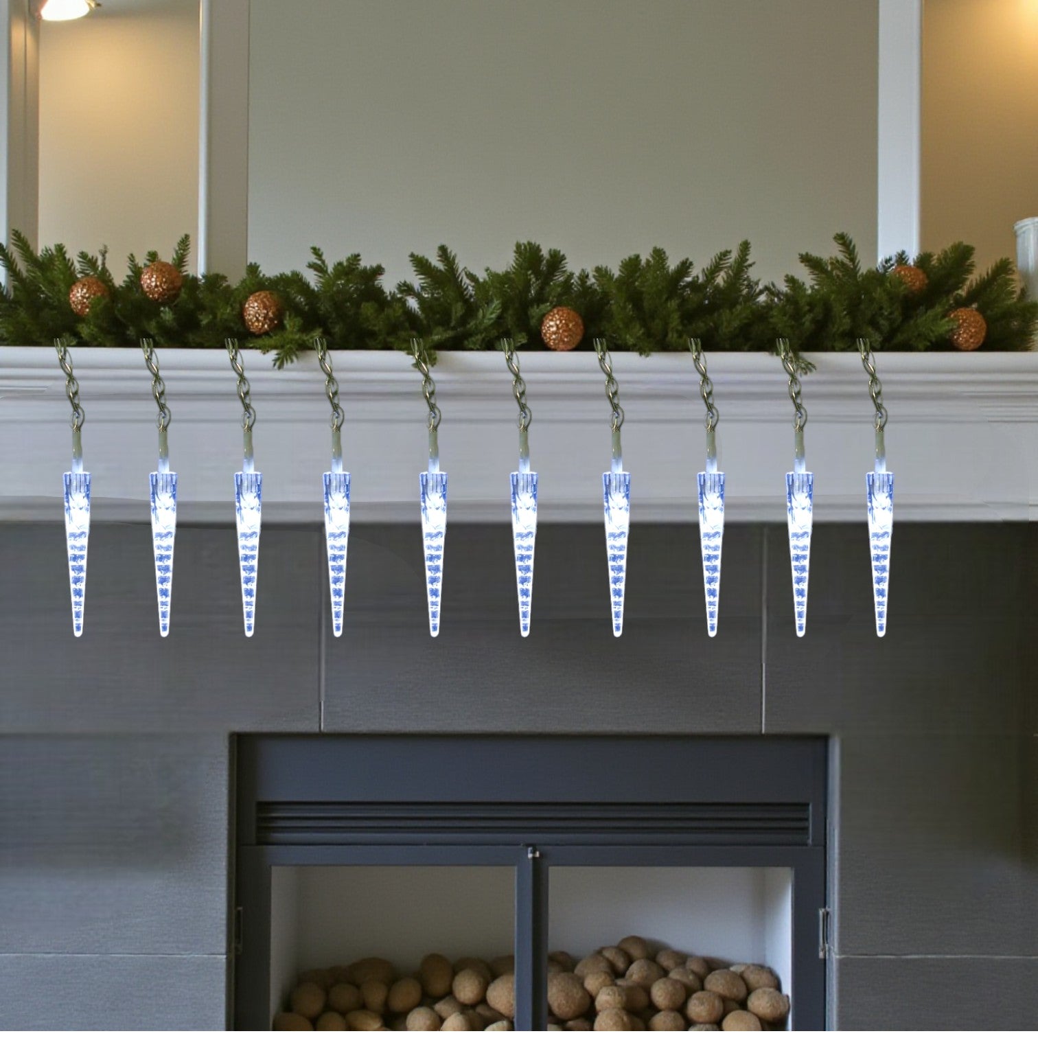 10 LED Hanging Icicle String Lights