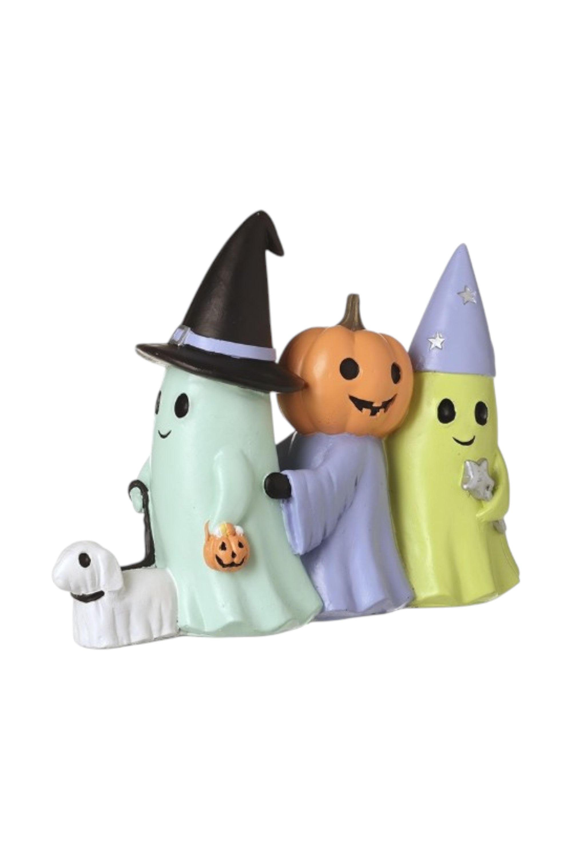 Three Ghosts Walking Dog Halloween Ornament