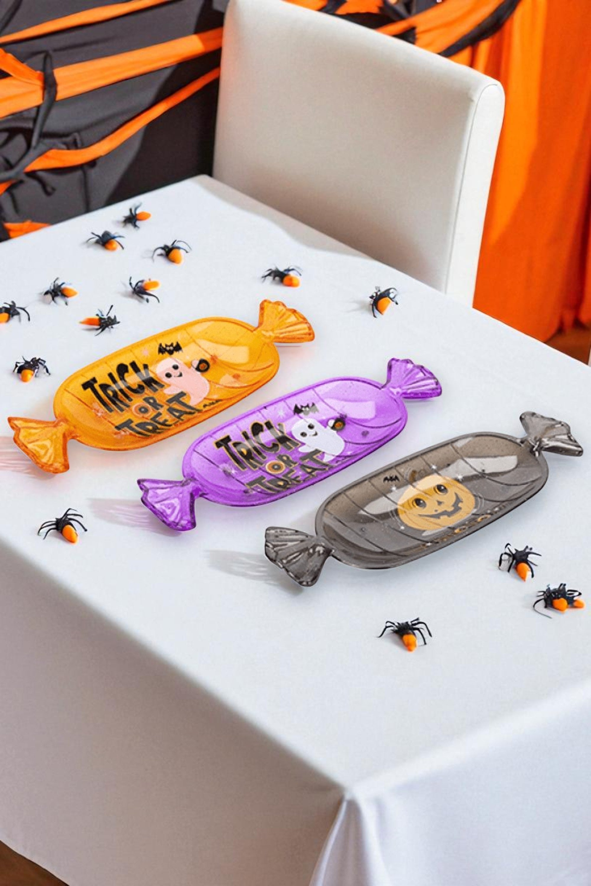 Set Of 3 Halloween Sweet Trays