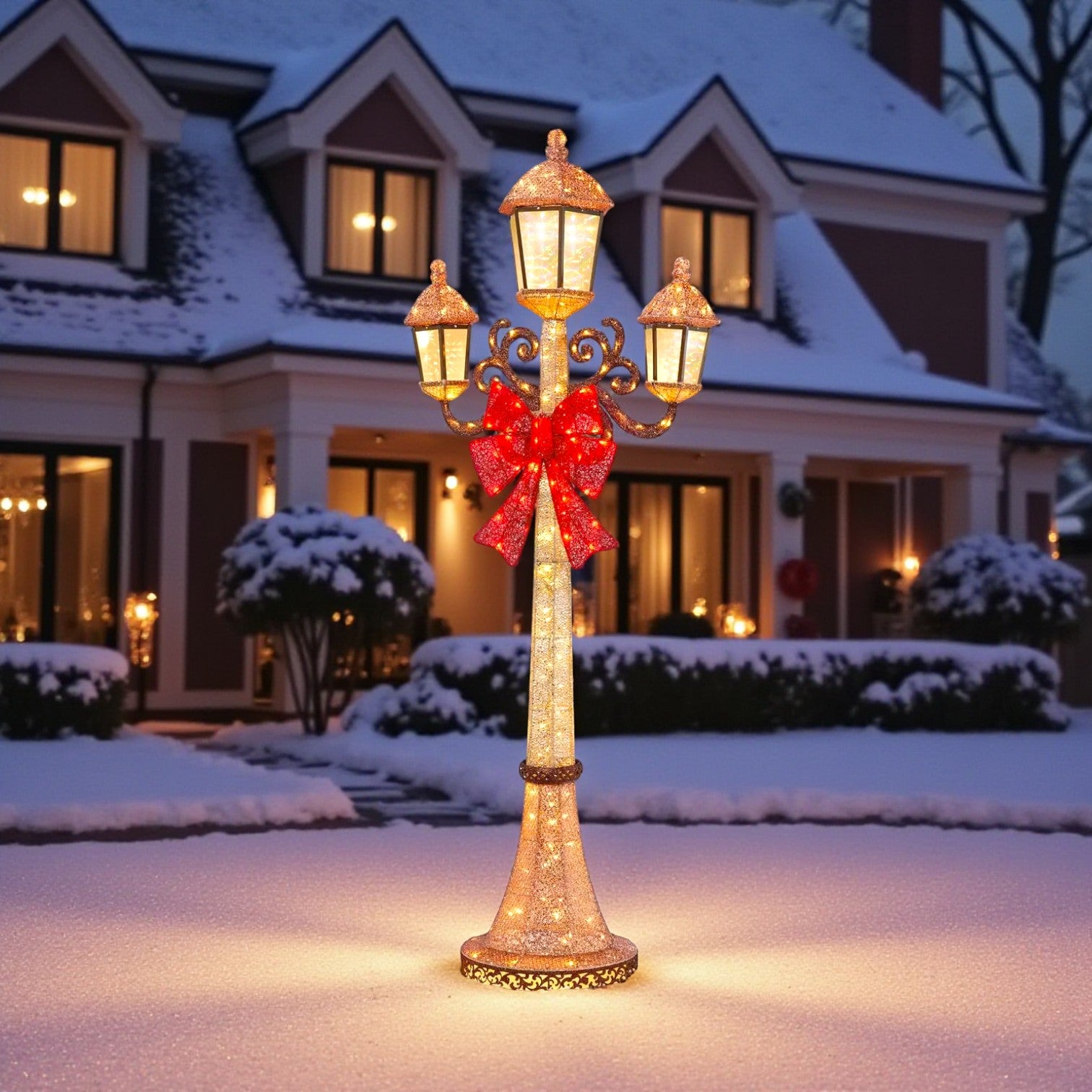 7ft LED Twinkling Standing Christmas Lamp Post