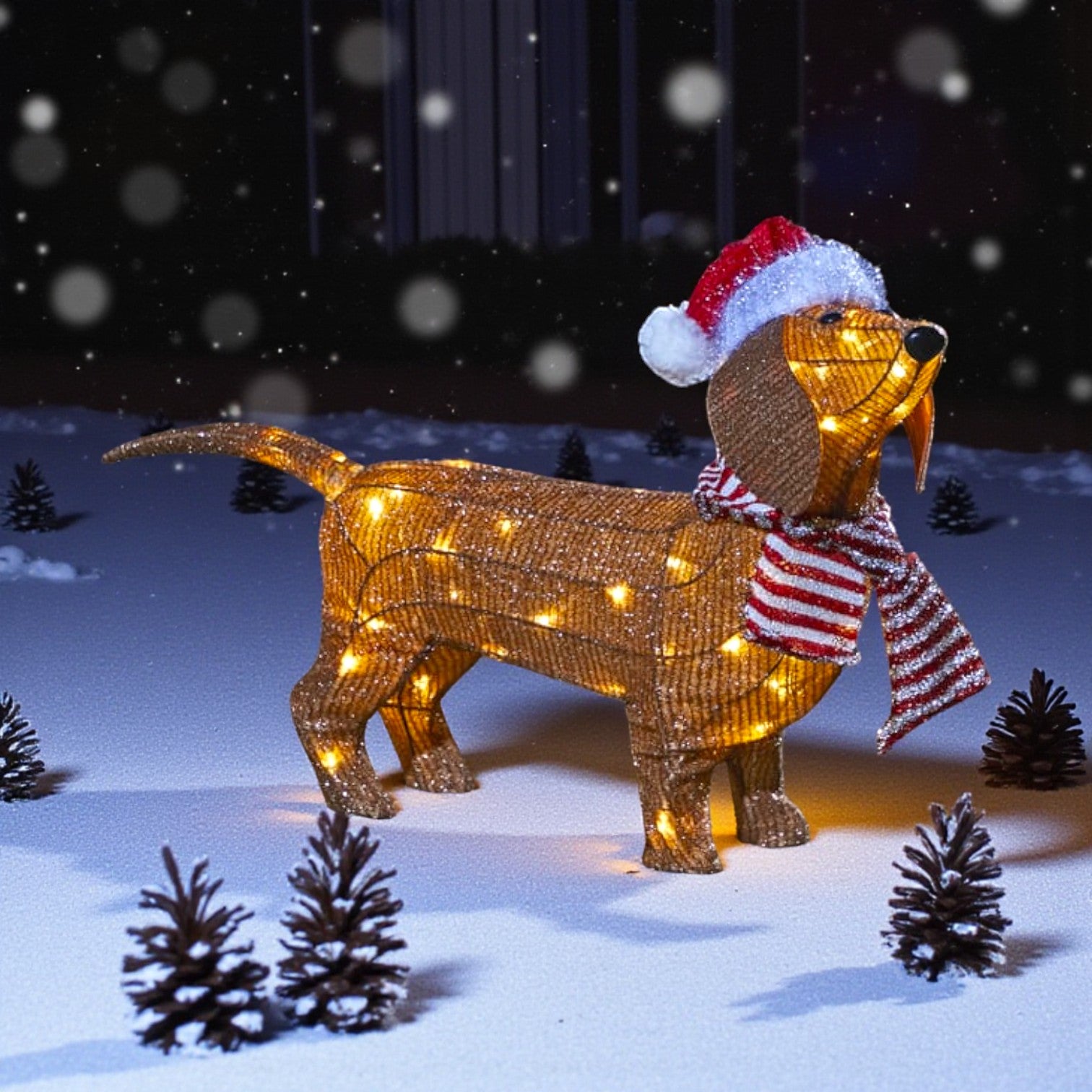 Christmas LED Dachshund Dog Decoration