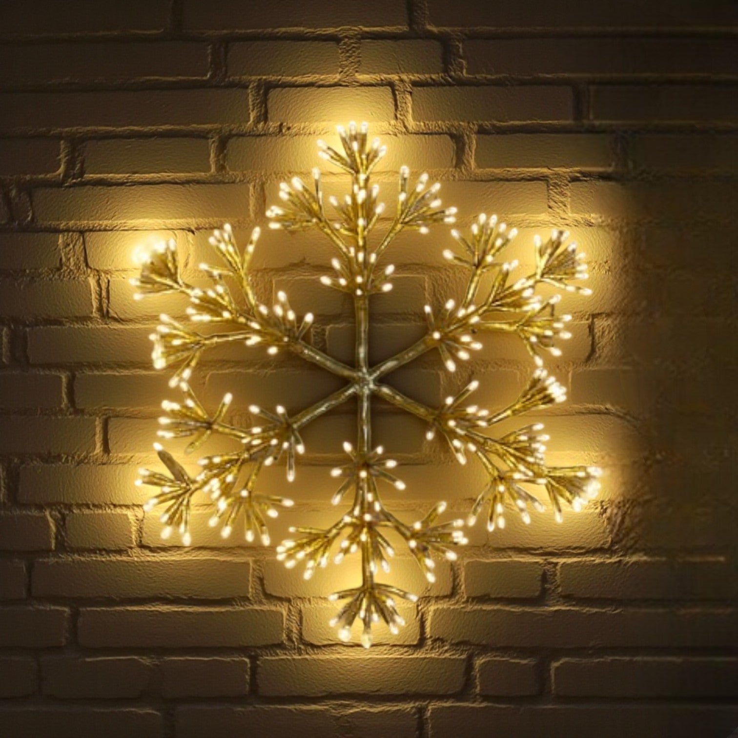 Gold Light Up Christmas Starburst Display