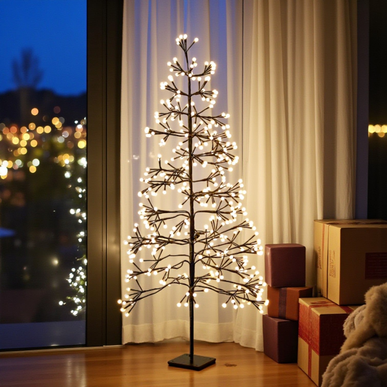 1.5m LED Light Up Christmas Berry Tree