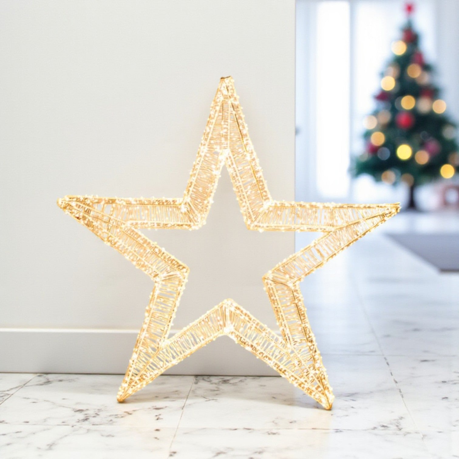 Standing Wire Light Up Star Display