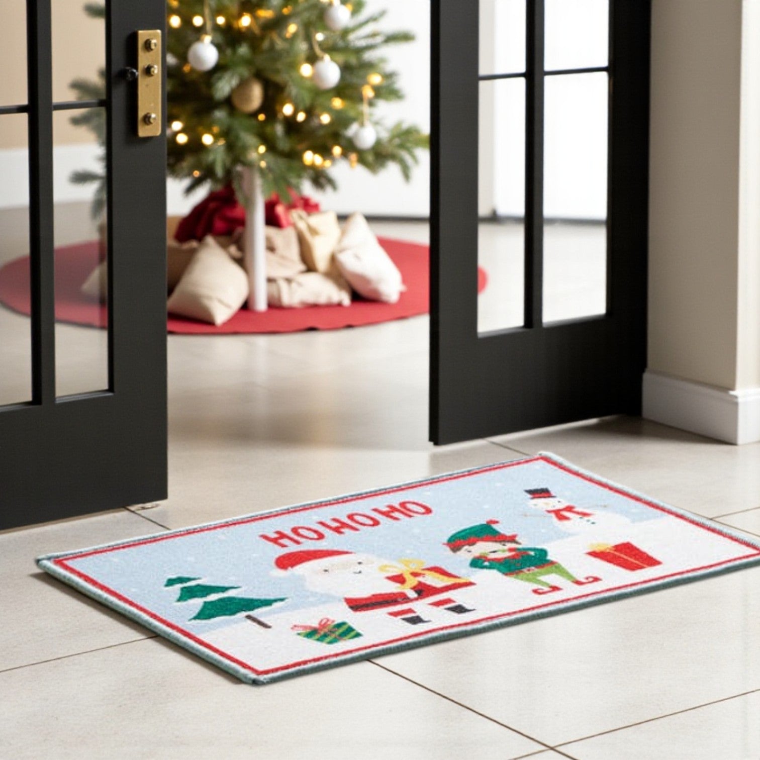 Ho Ho Ho Christmas Washable Door Mat