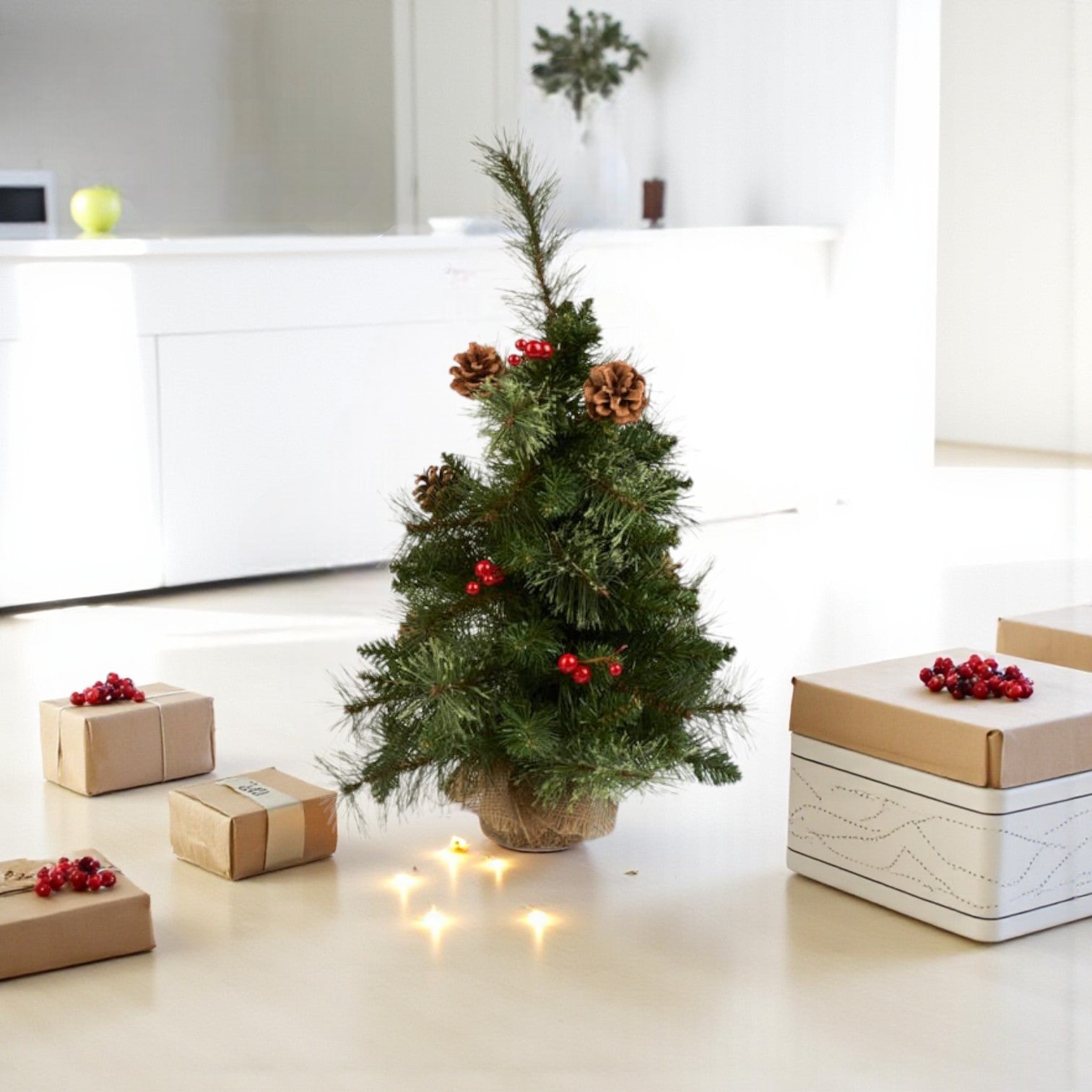 Small Pine Cone Tabletop Christmas Tree