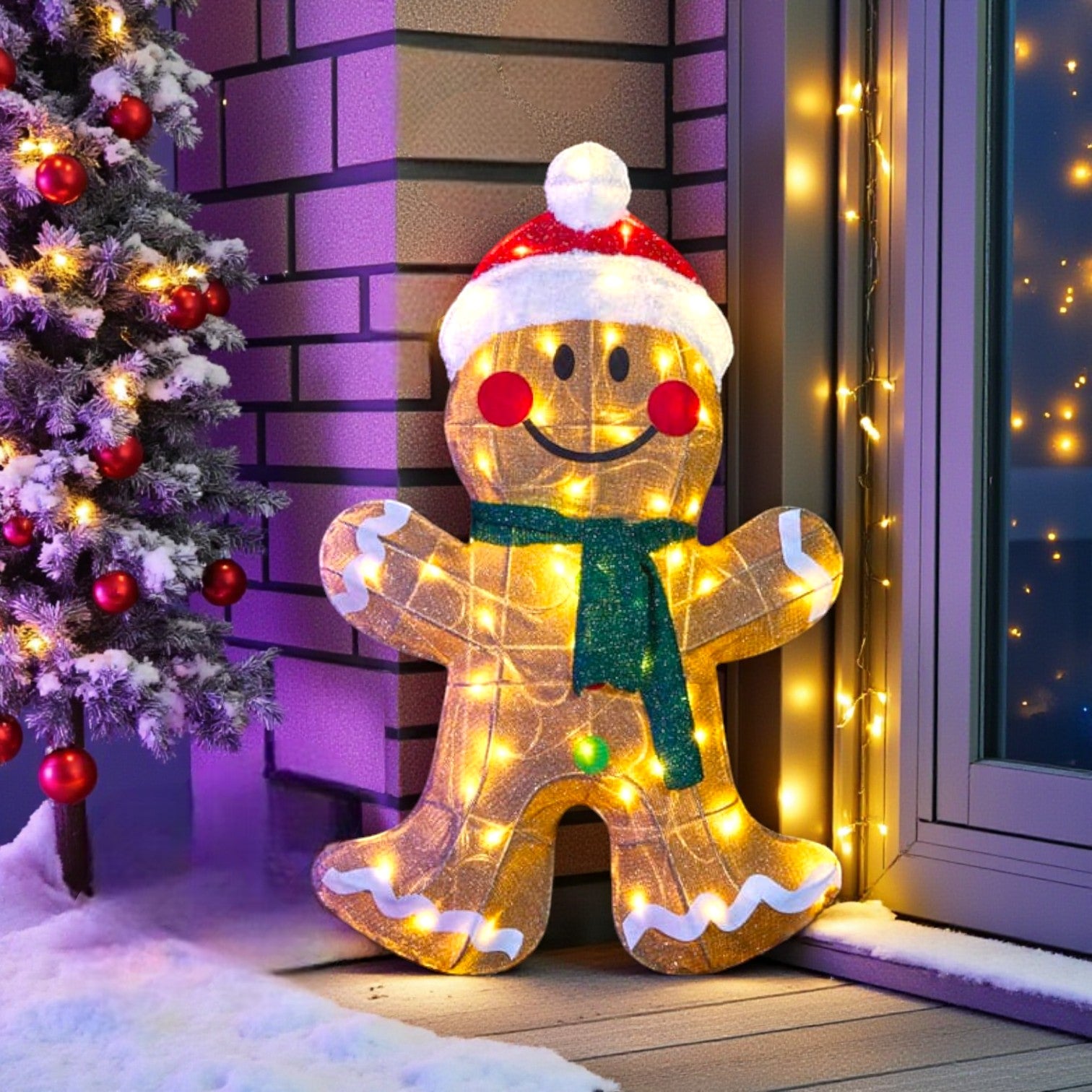 3ft Standing Light Up Gingerbread Man