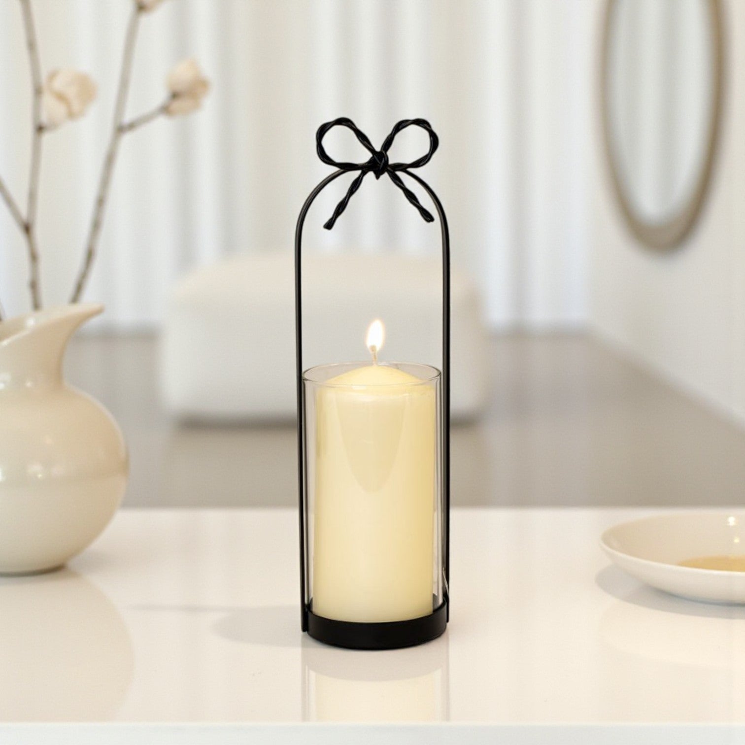 Hurricane Bow Wire Candle Holder