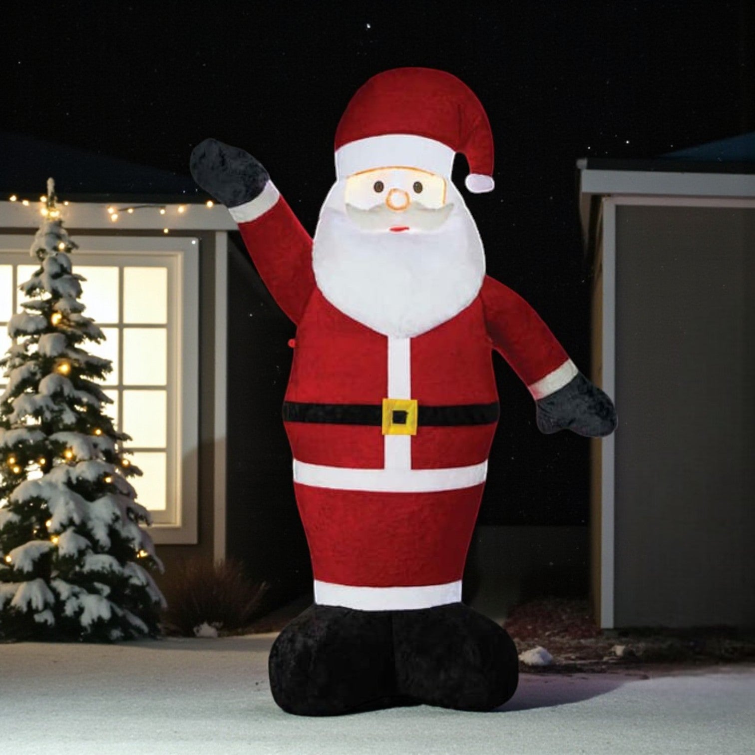 6ft Self Inflating Light Up Santa
