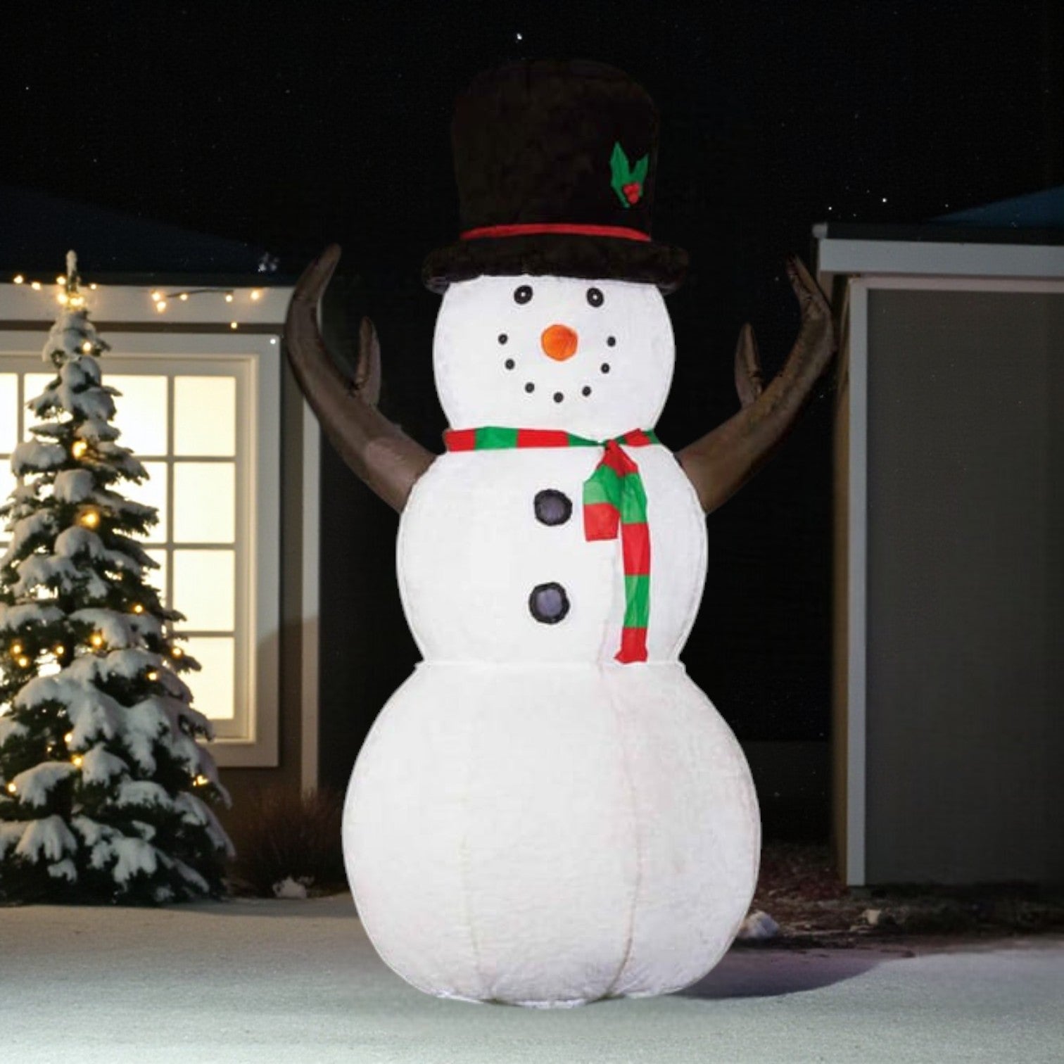 6ft Self Inflating Light Up Snowman