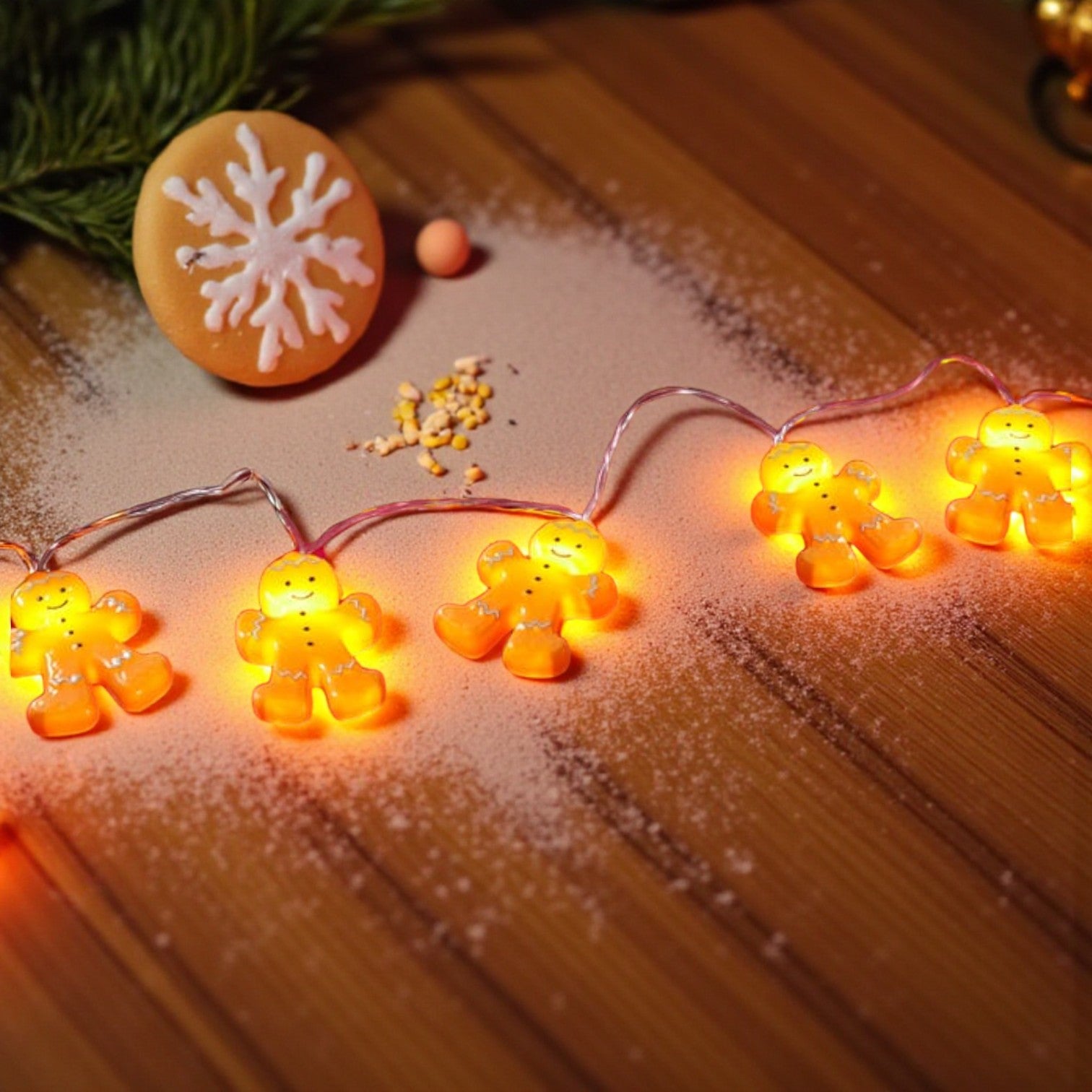 Gingerbread Man Novelty String Light