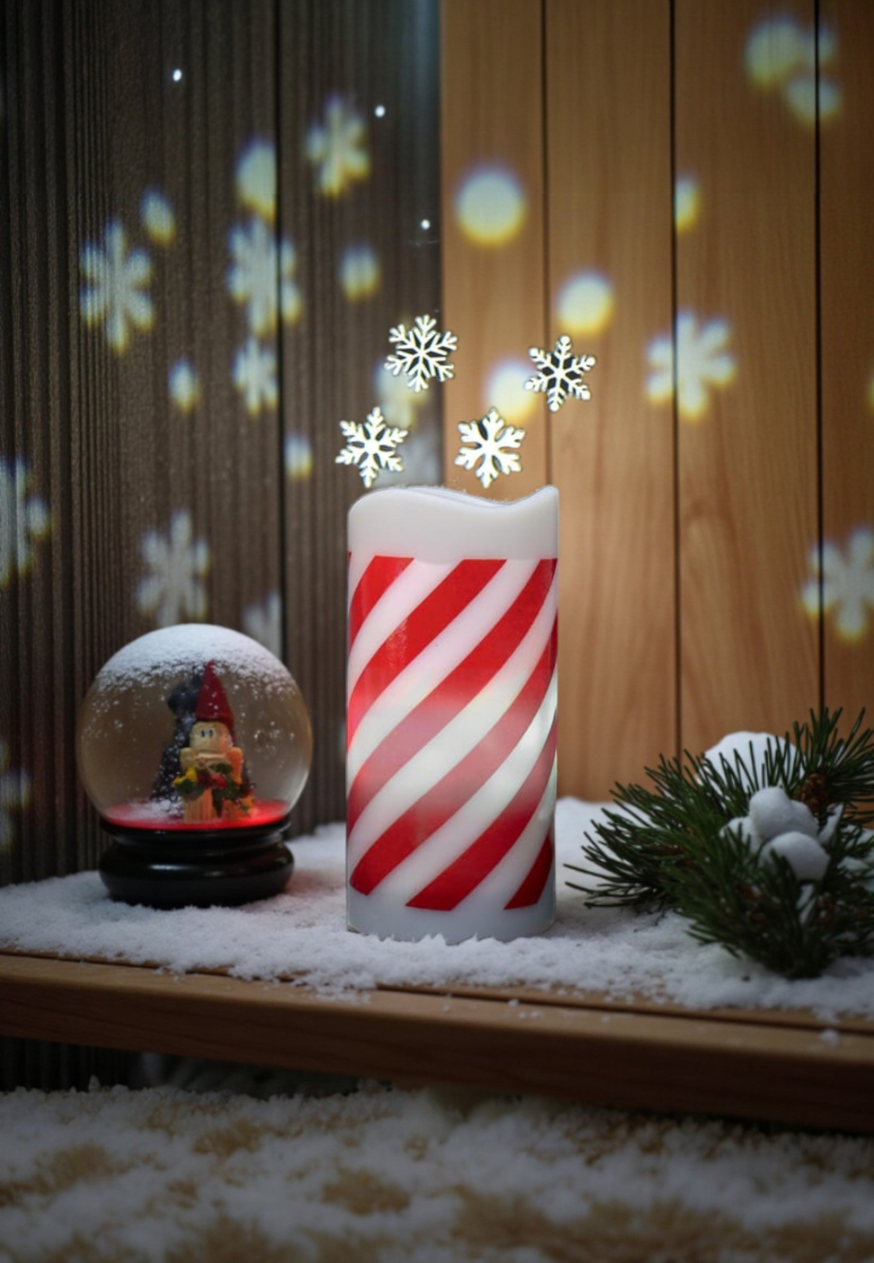 Candy Cane LED Christmas Projector