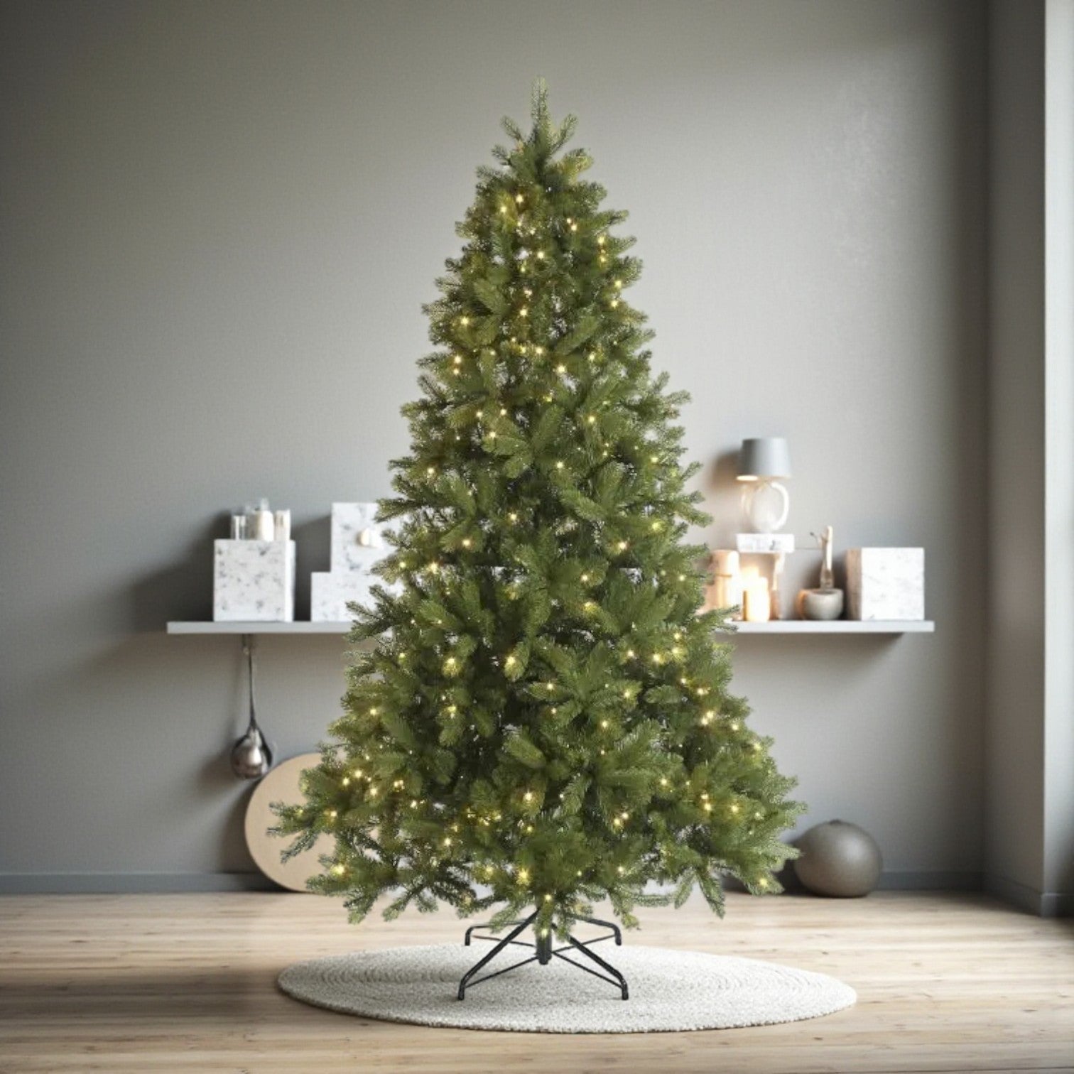 6ft Artificial Pre-Lit Christmas Tree
