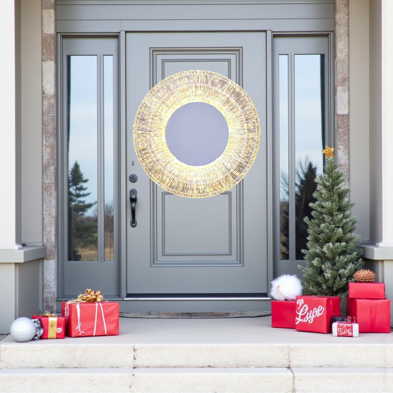 Large Christmas Door Wreath 1900 LED