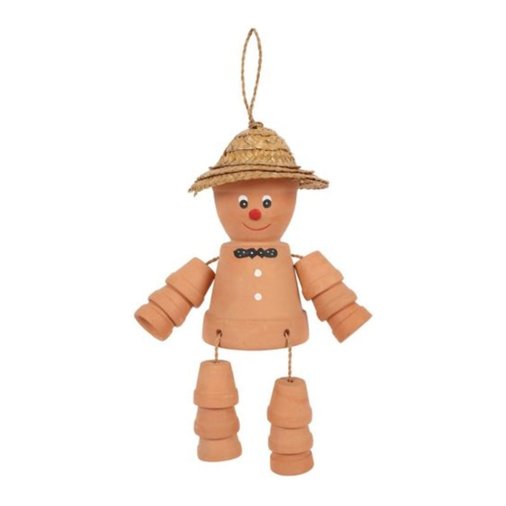 Hanging Terracotta Pot Man Garden Decor