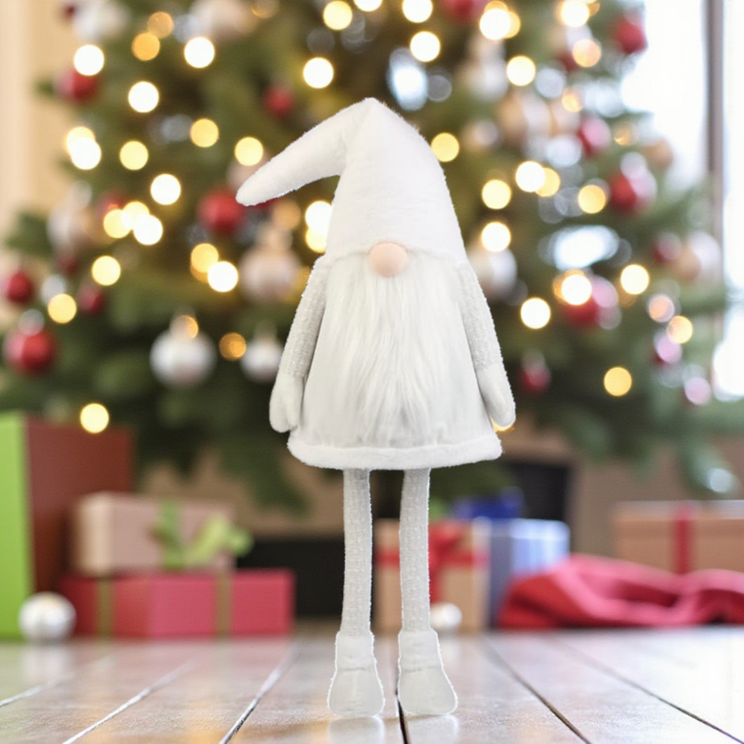 4ft Santa White Wobbly Gonk Decoration