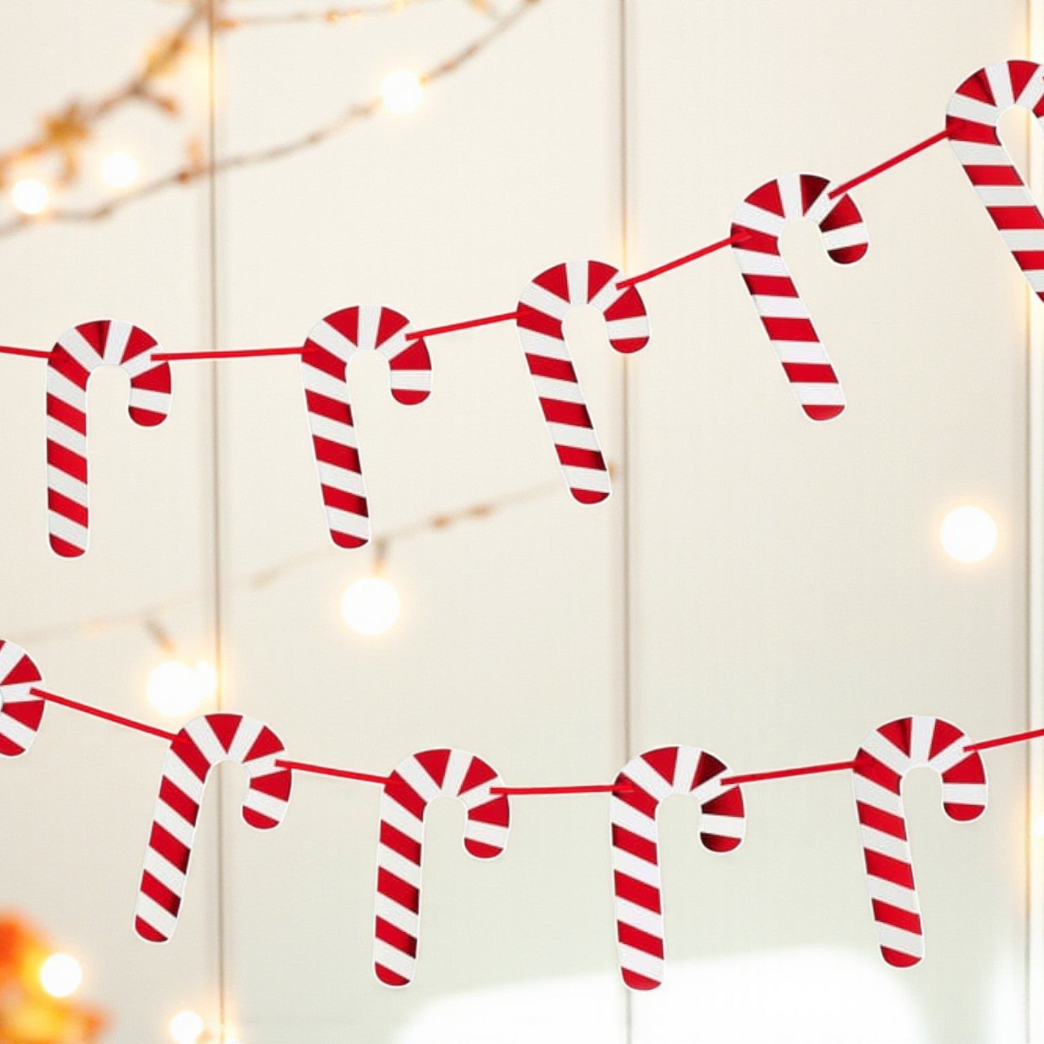 Hanging Candy Cane Sweet Bunting