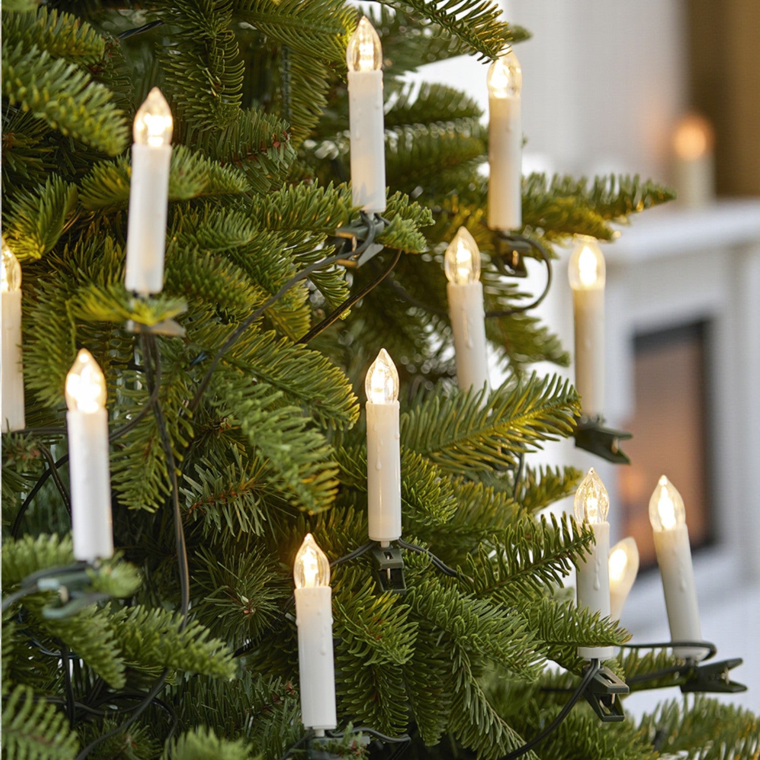 Set Of 10 LED Candle Christmas Tree Lights