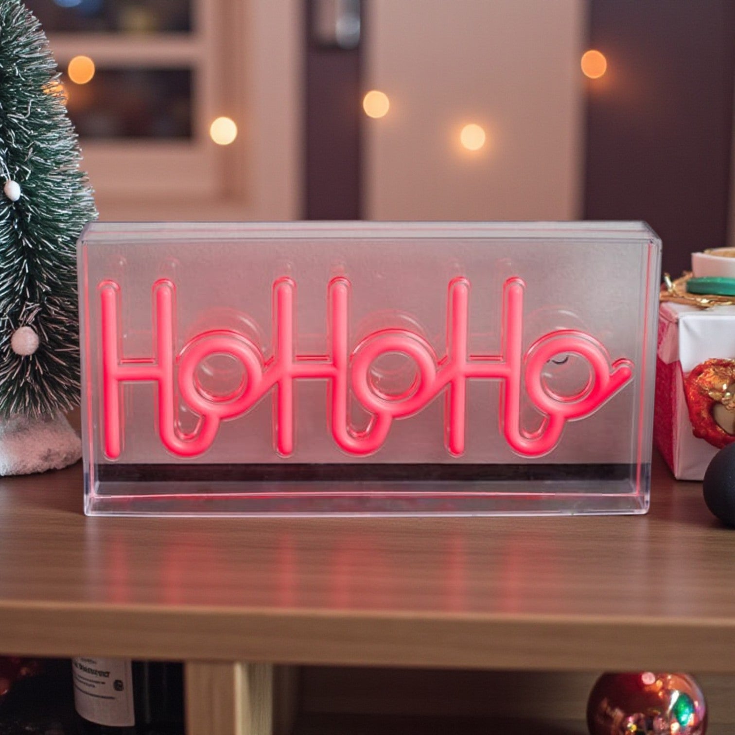 Ho Ho Ho Light Up Neon Sign Plaque