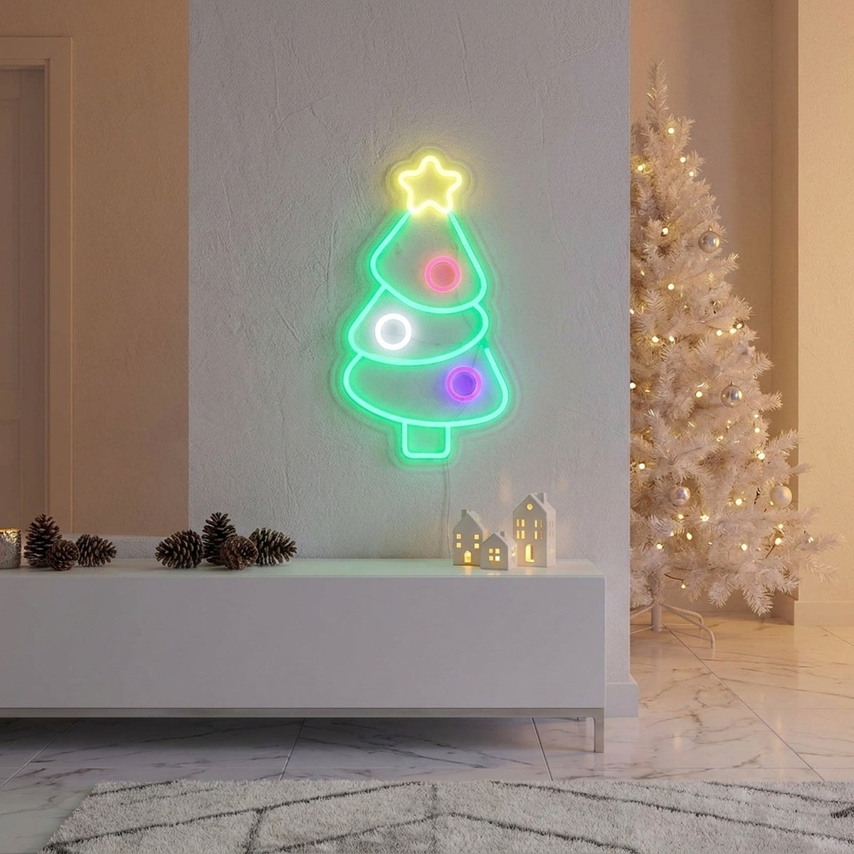 USB Powered Multi-Coloured Bauble Tree Light