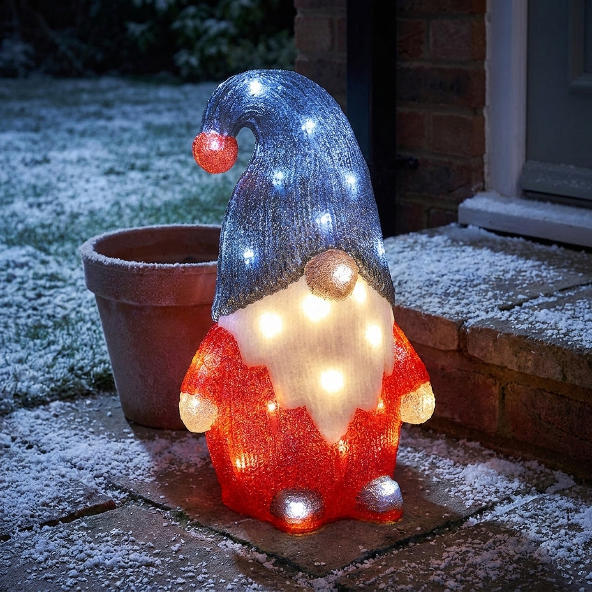 Illuminated Festive Ice Gonk Ornament