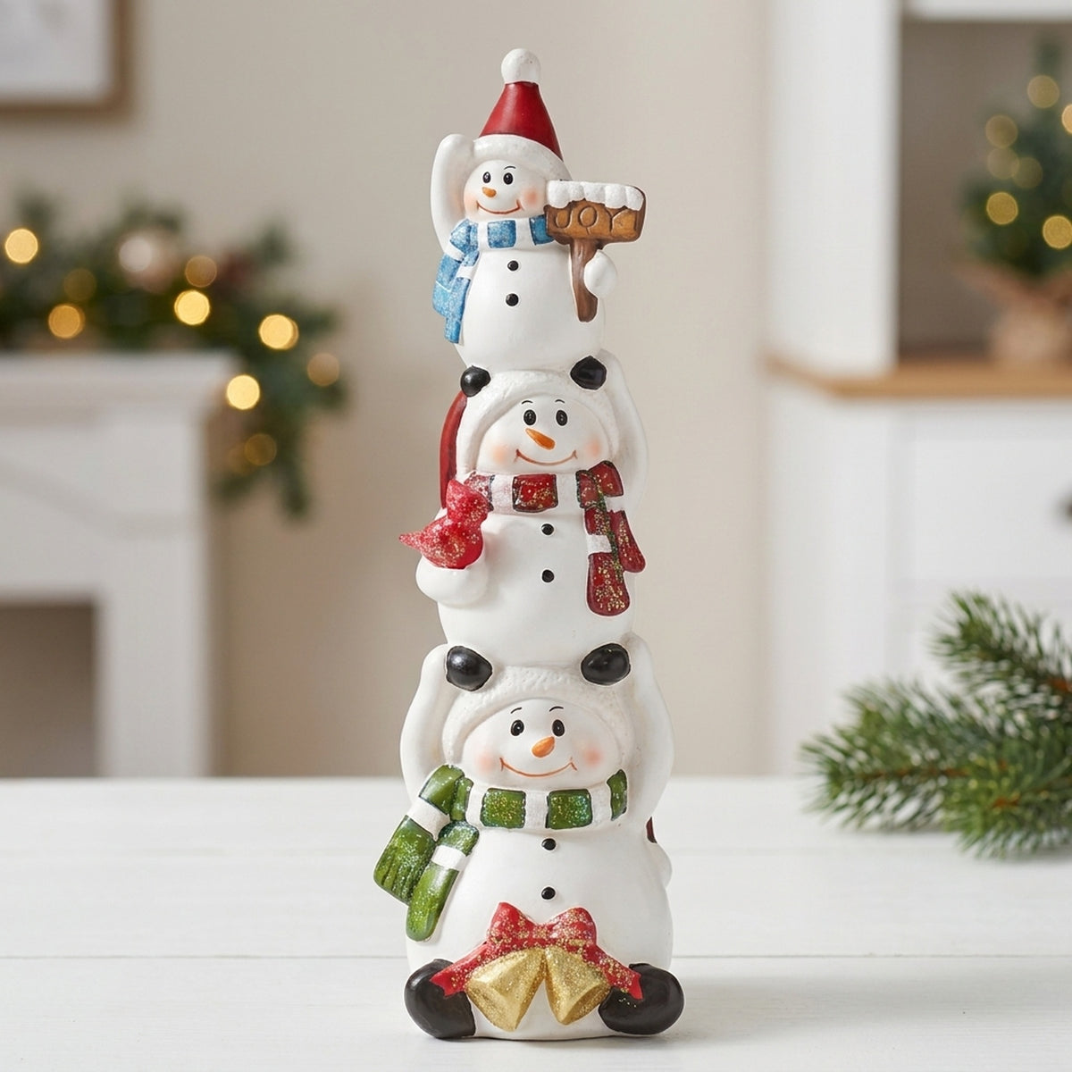 Stacked Christmas Character Decoration