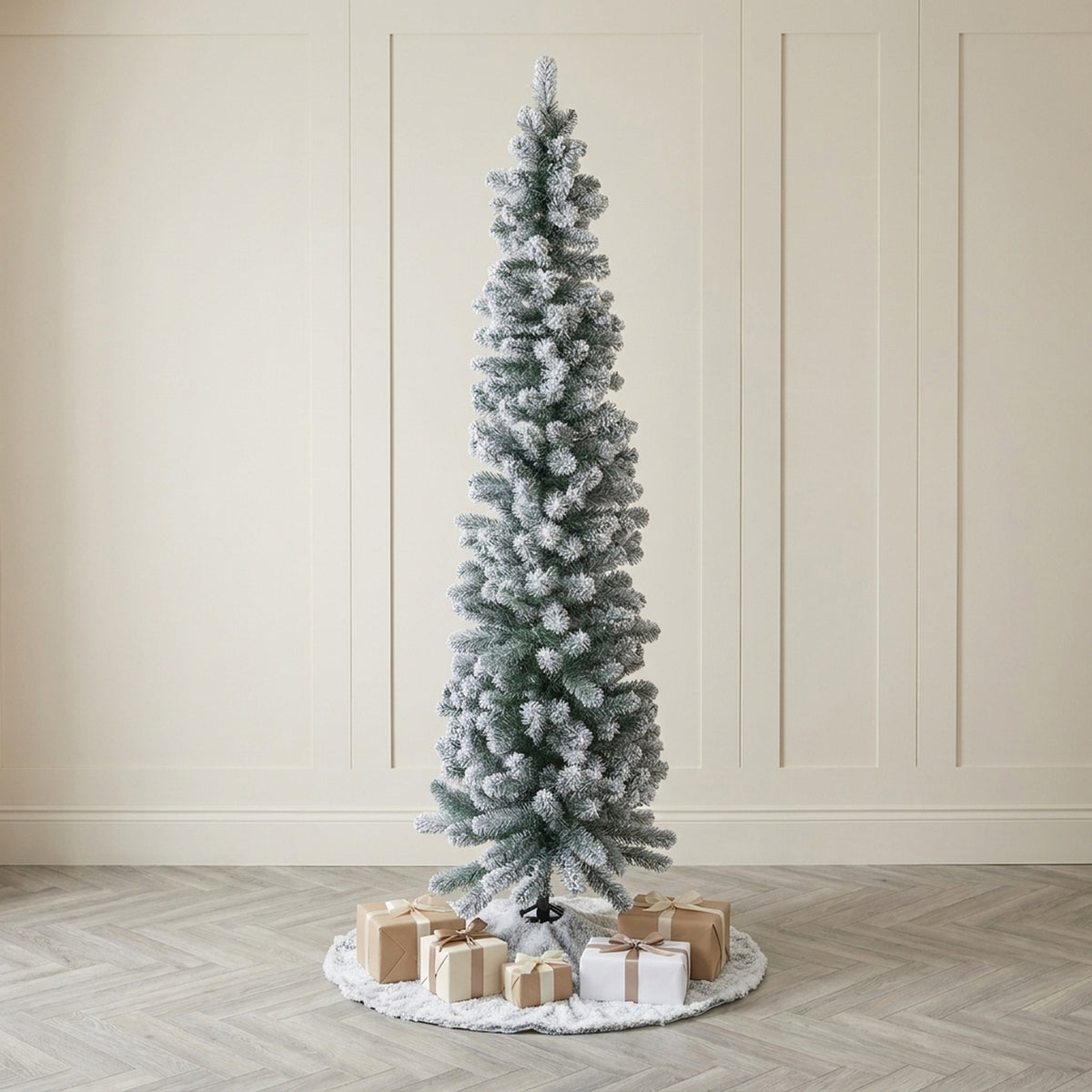 6ft Snowy King Pine Ultra Slim Artificial Christmas Tree