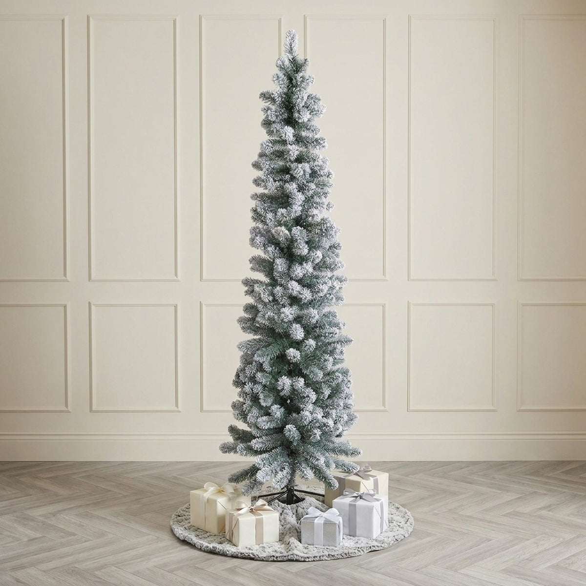 7ft Snowy King Pine Ultra Slim Artificial Christmas Tree