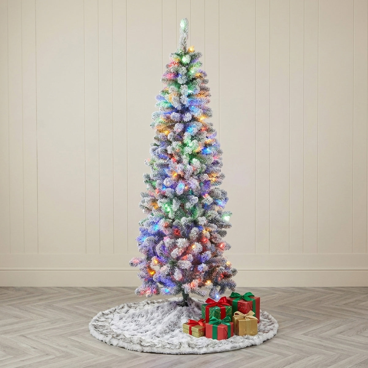 5ft Snowy King Pine Slim Pre-Lit Christmas Tree