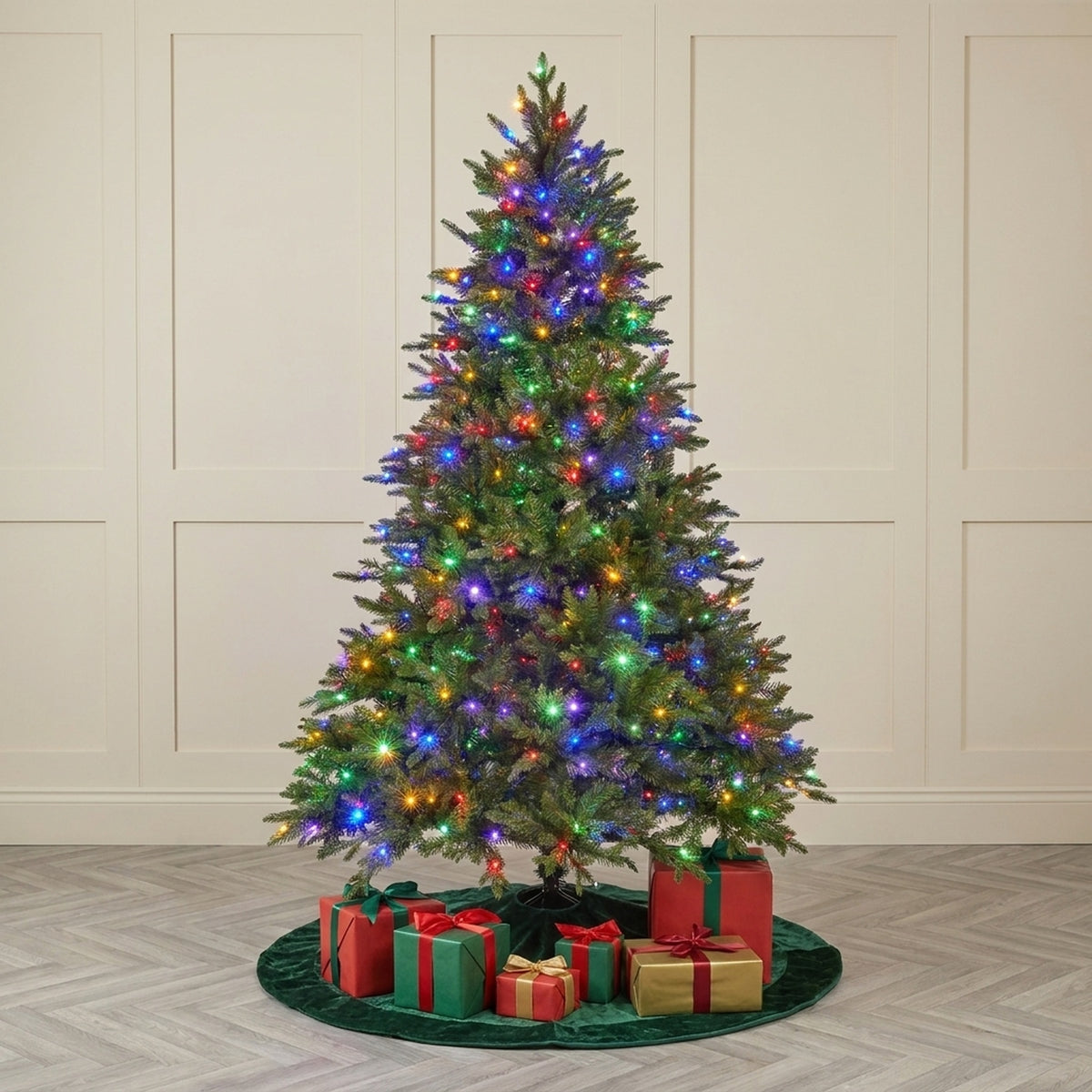 7ft Noble King Conifer Pre-Lit Christmas Tree