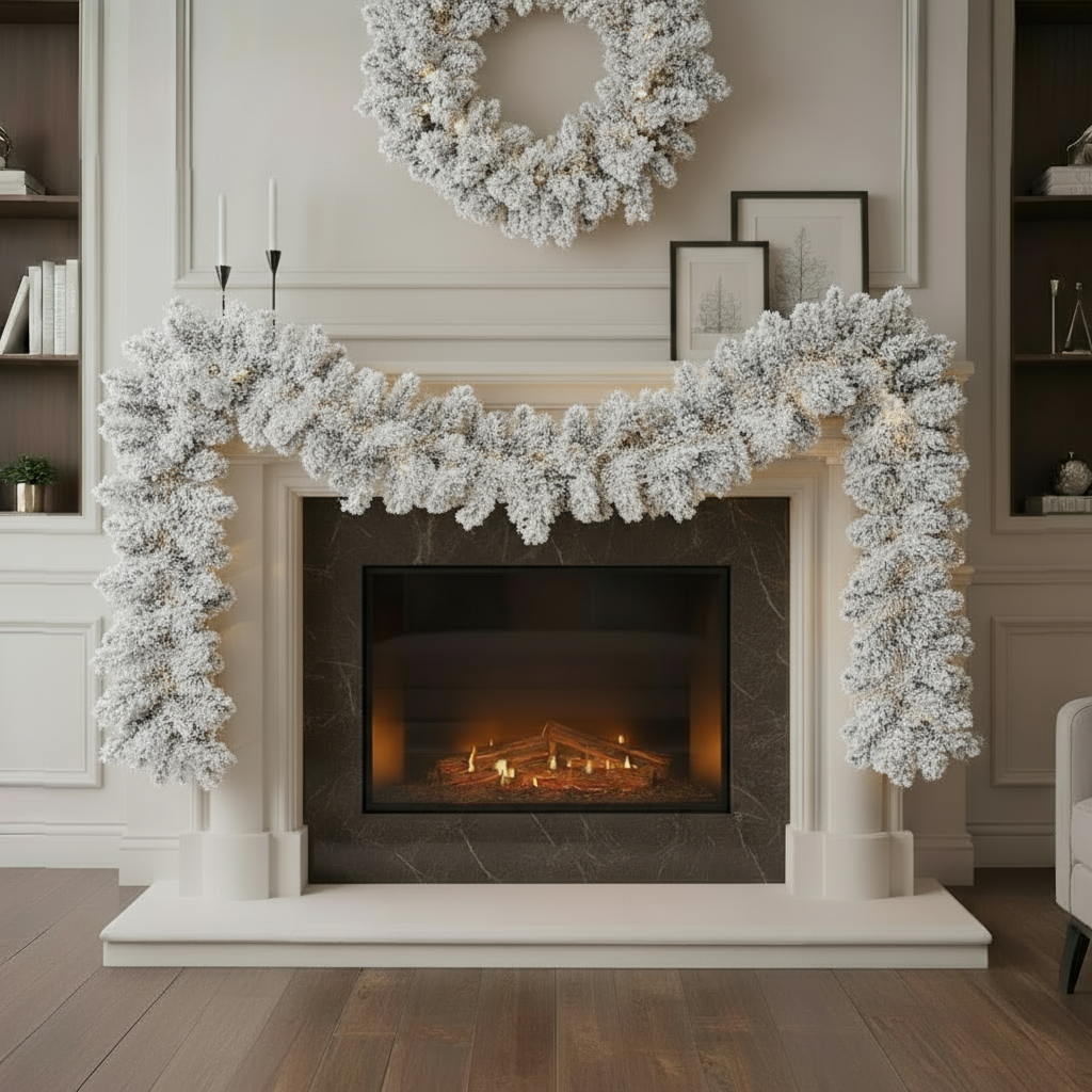 6ft Heritage Snowy Imperial Garland