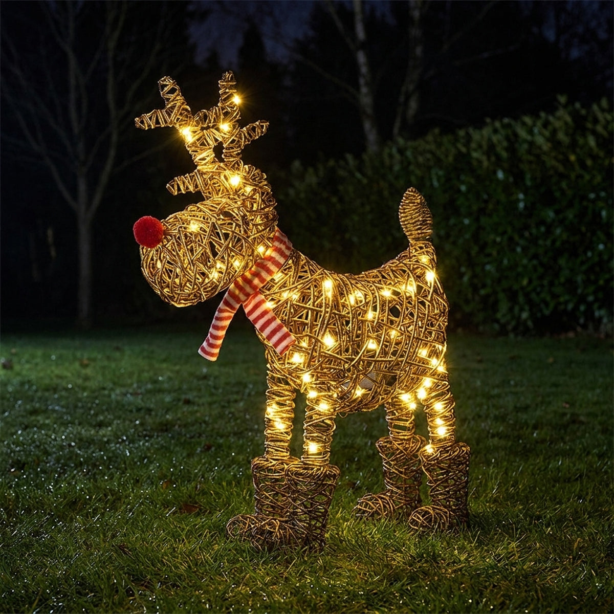 Light Up Reindeer Festive Boots Decoration