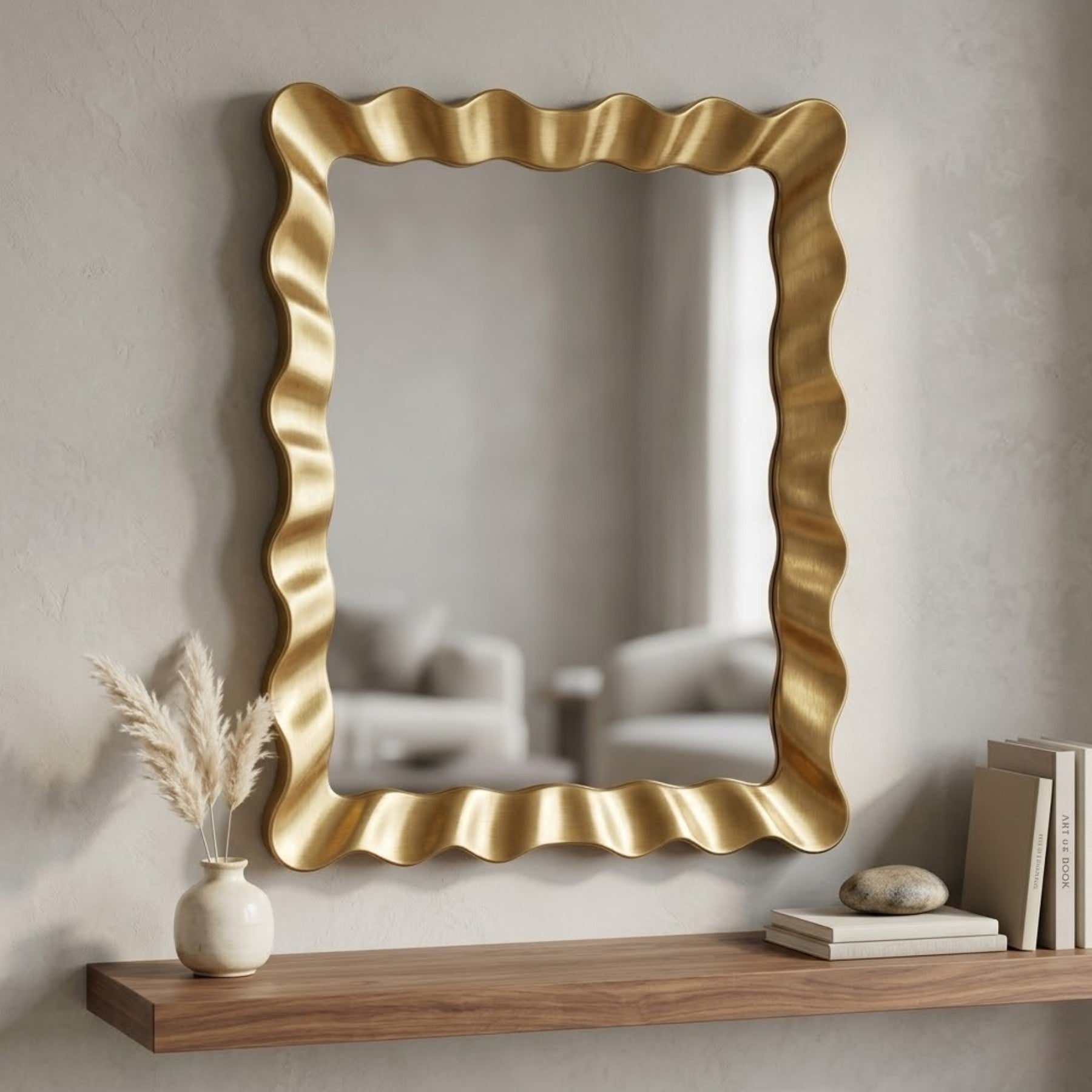 Relica Gold Wave Wall Mirror
